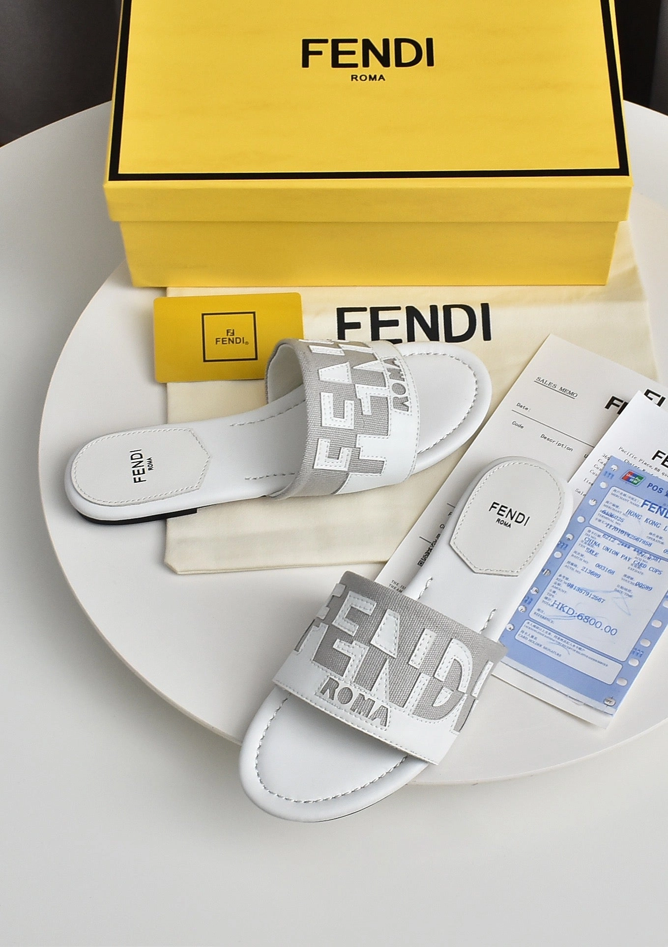 Arch Support For Flat Feet Shoes SE1059 FENDI Signature Slides / Size5-11