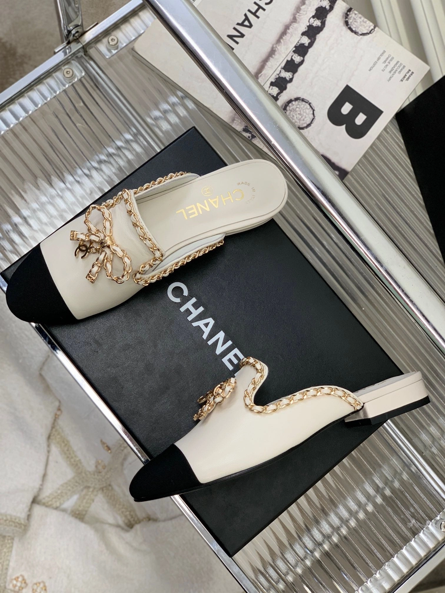 SE1154 CC Slippers / Size4-10 2000s Flat Shoes