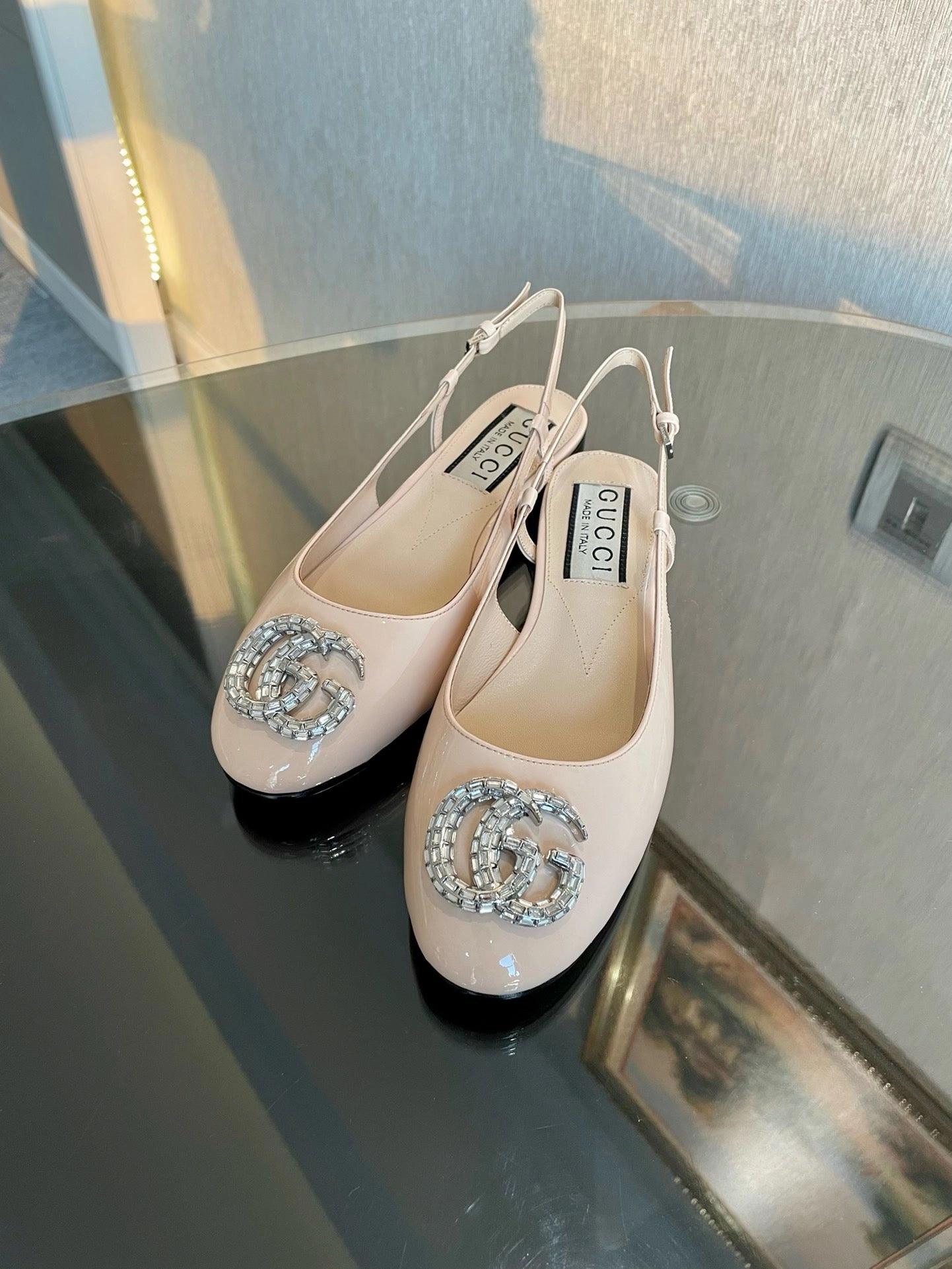 Boa Flat Pedal Shoe SE1272 Women's ballerina with Double G / Size5-11