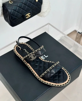 Comfortable Flat Bridal Shoes SE1404 CC Sandals / Size4-11