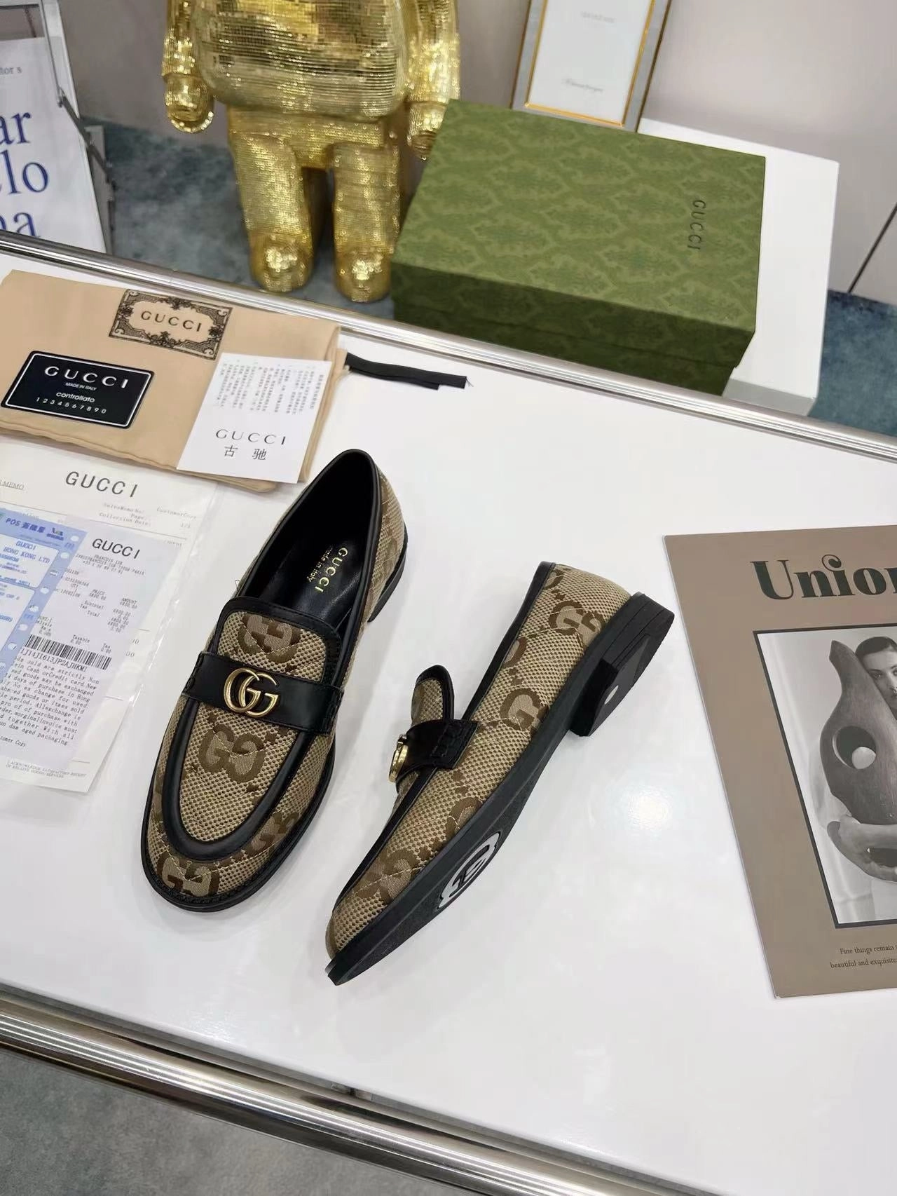 Shoes That Turn Into Flats SE1456 Gucci Women's Horsebit 1953 Loafer / Size5-11