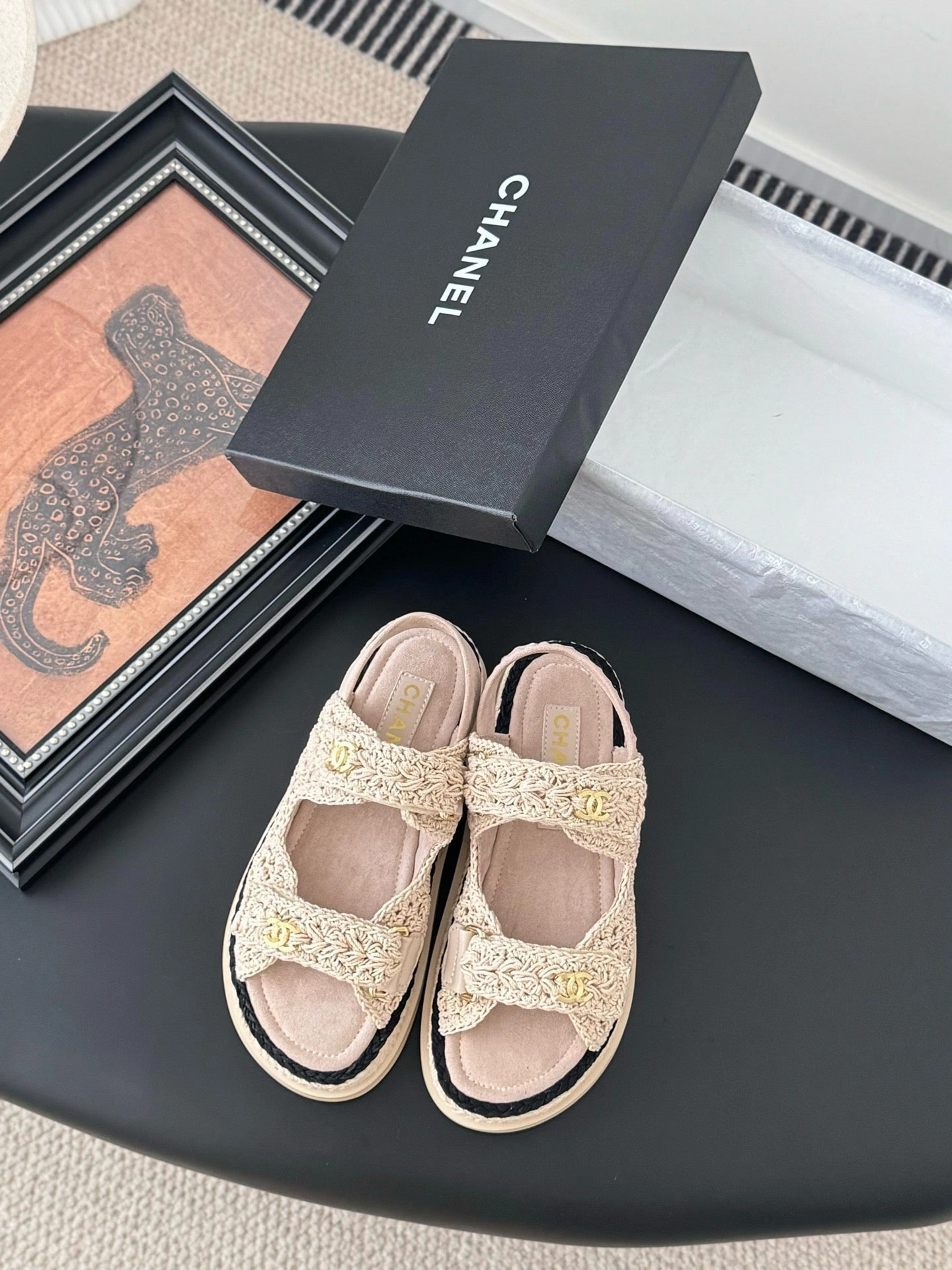 SE1621 Chanel Sandals / Size5-9 Best Working Out Shoes For Flat Feet