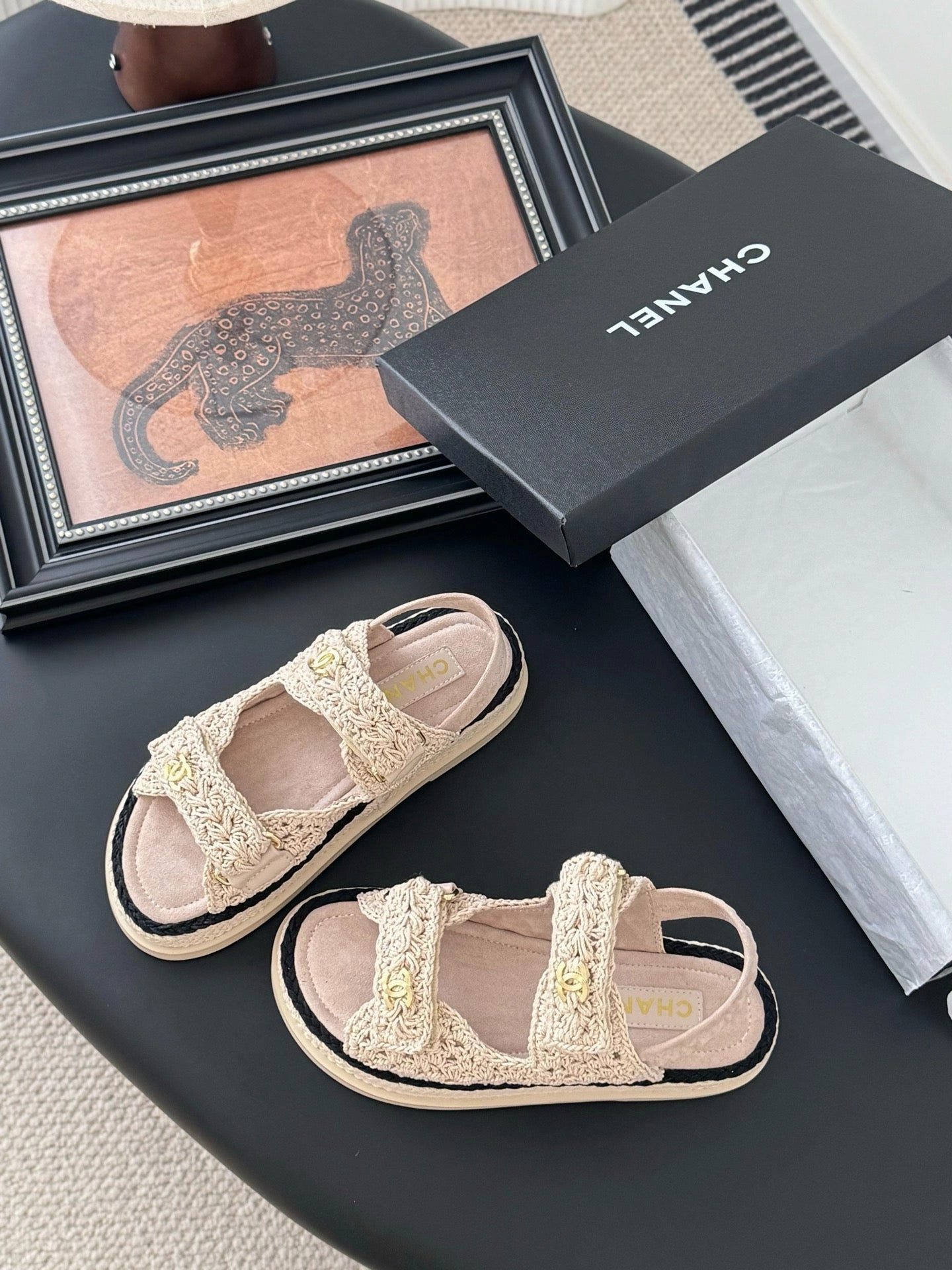 SE1621 Chanel Sandals / Size5-9 Flat Pumps Shoes