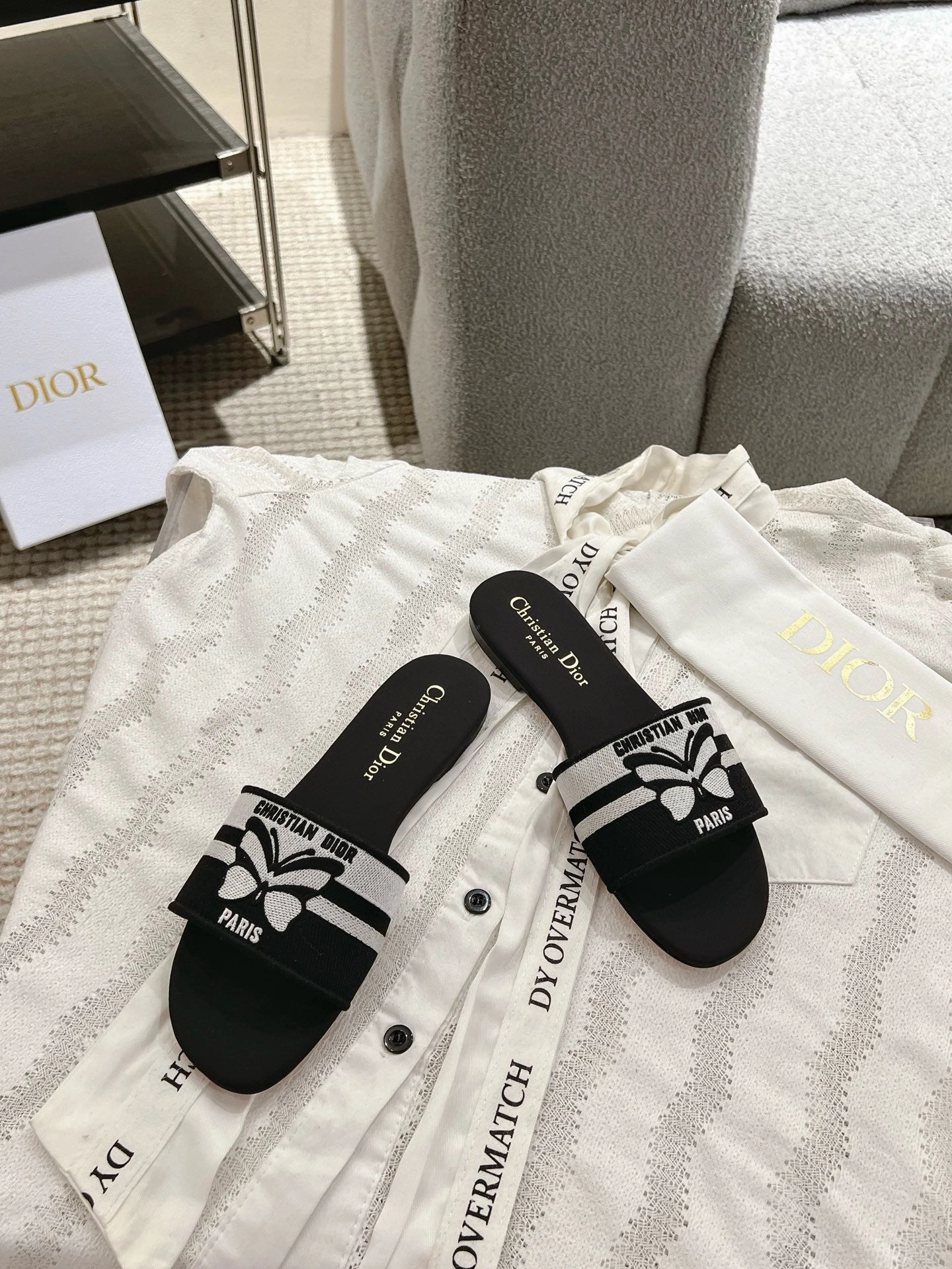 SE1653 Dior Dway Slide / Size5-12 Heels Flat Shoes