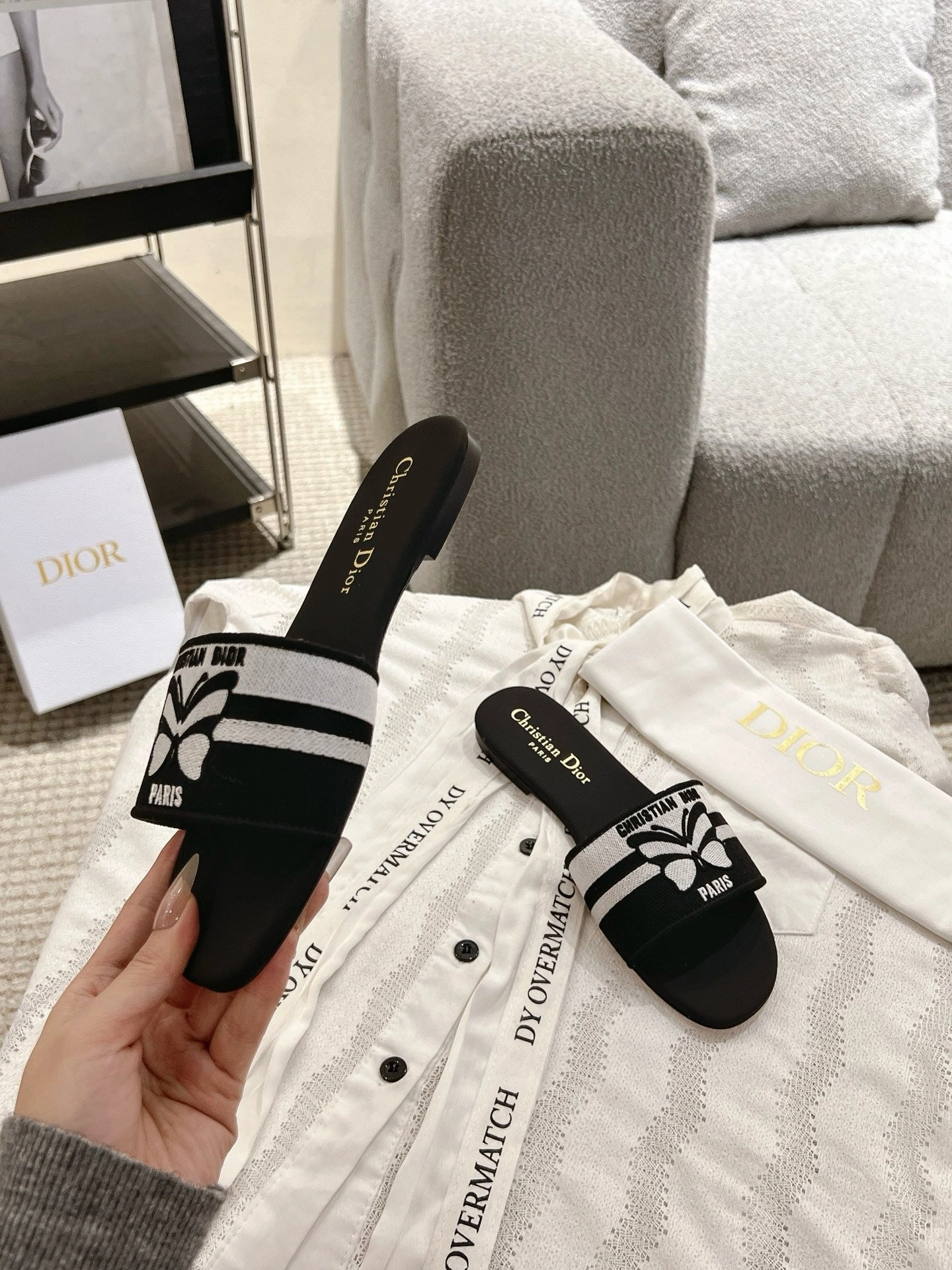 Best Flat Traini SE1653 Dior Dway Slide / Size5-12