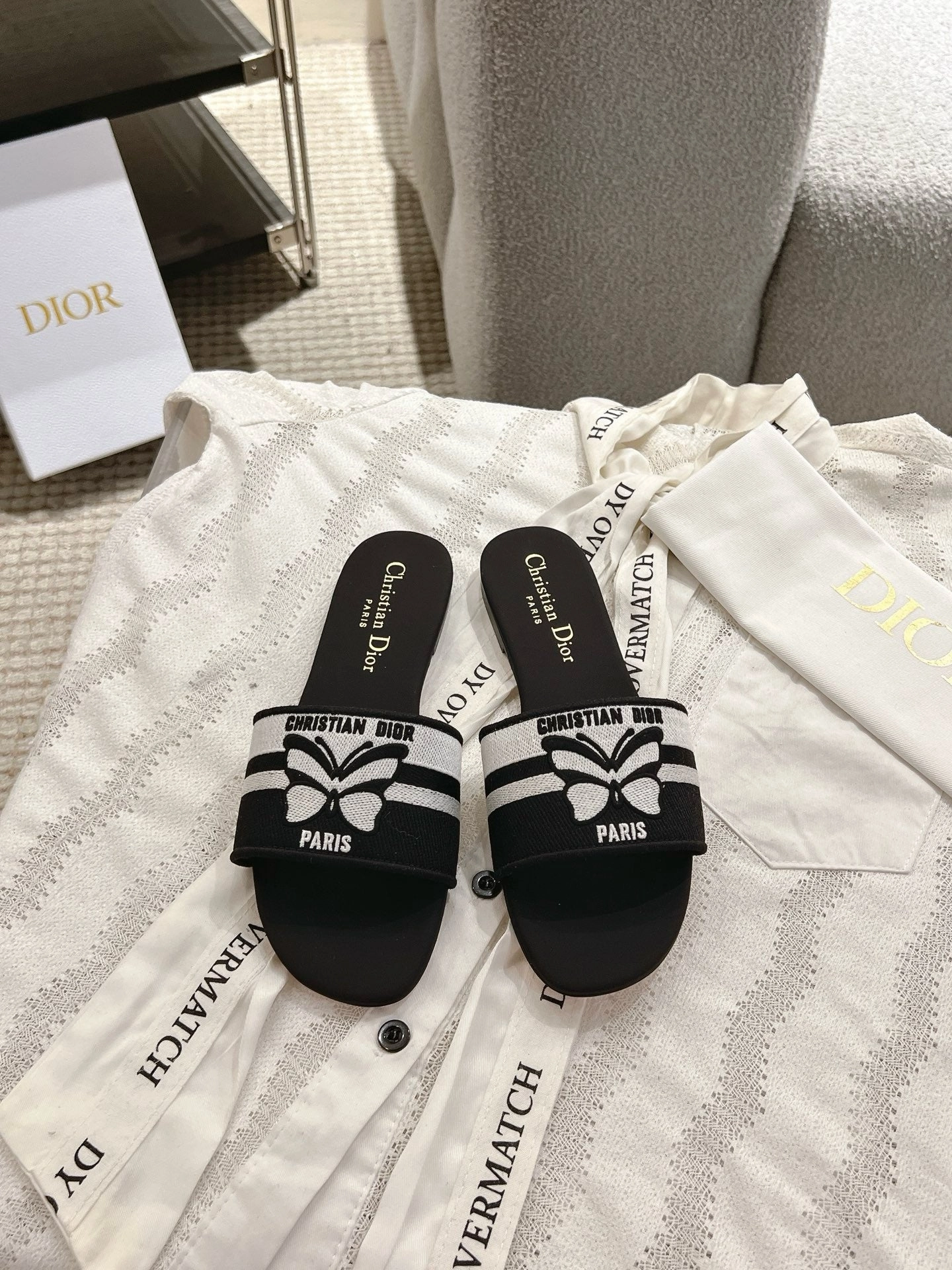 SE1653 Dior Dway Slide / Size5-12 Ballet Wedding Shoes