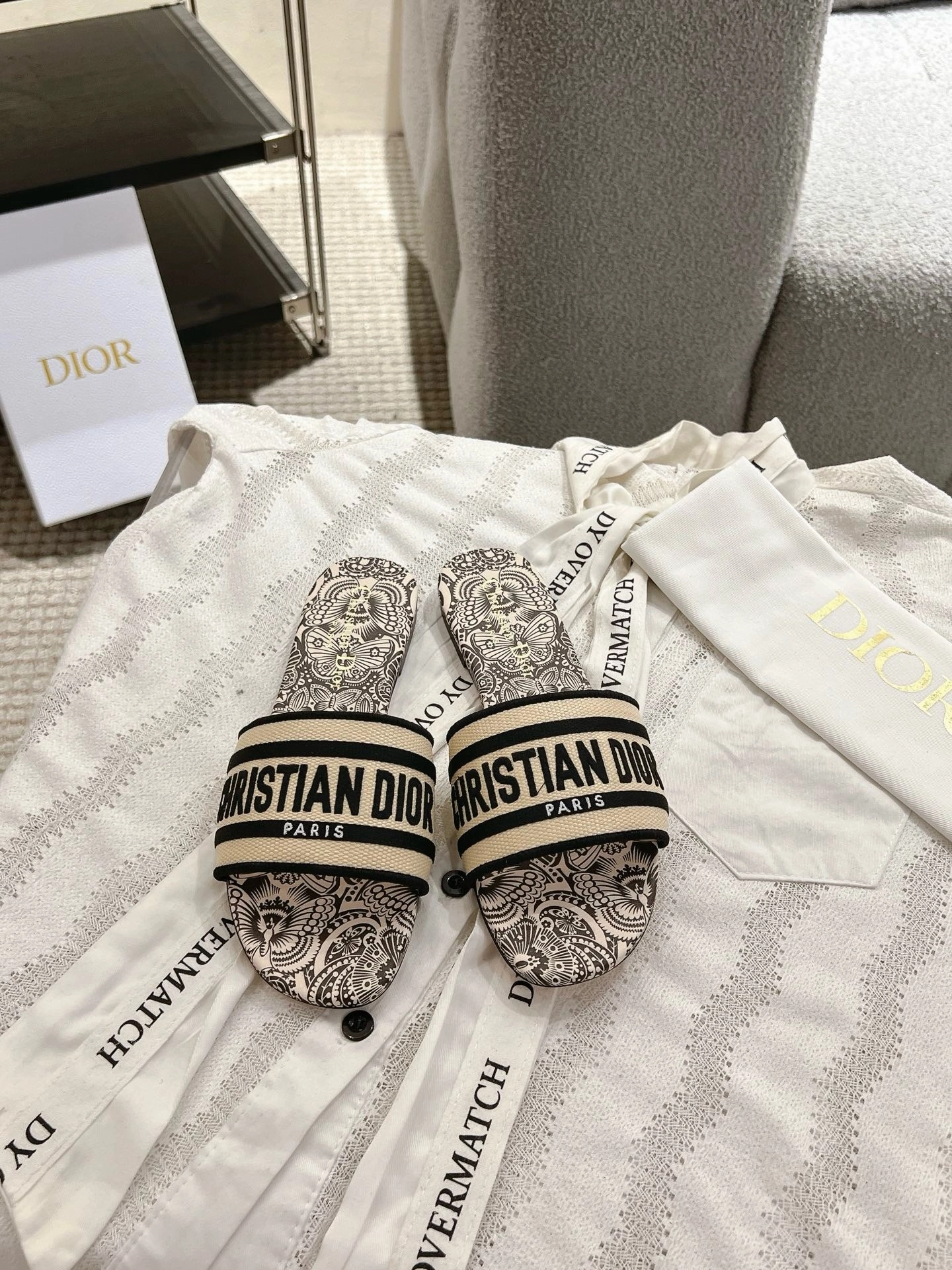 SE1658 Dior Dway Slide / Size5-12 Unisex Flat Shoes