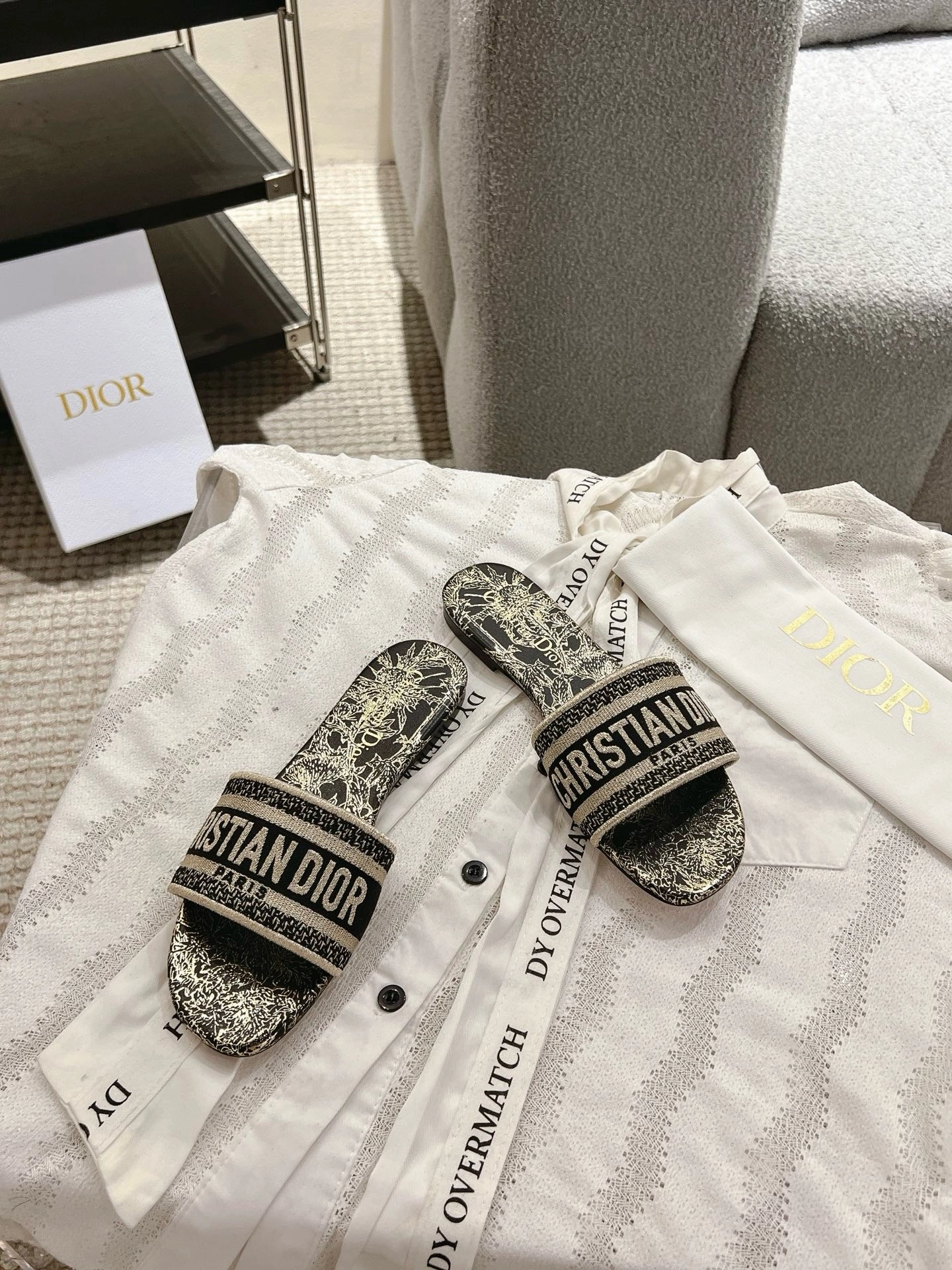 SE1661 Dior Dway Slide / Size5-12 Flat Wedding Shoes Bride