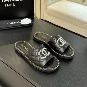 SE1671 Chanel Mules / Size5-11 Flat Elegant Shoes