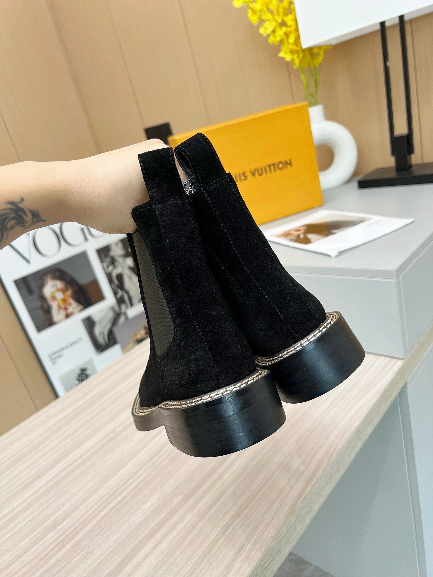 SE1723 LV Beaubourg Ankle Boot / Size5-11 Lace-up Heel Ankle Boots
