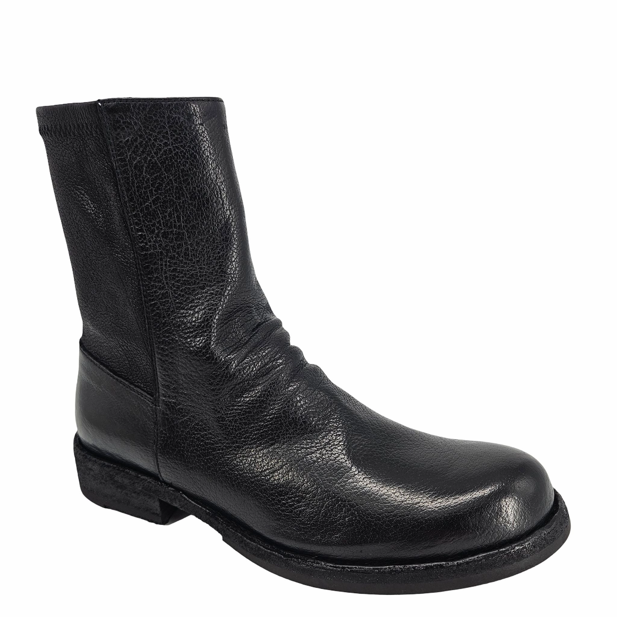Legrand/171 Black Leather Ankle boot Flat Tassel Ankle Boots