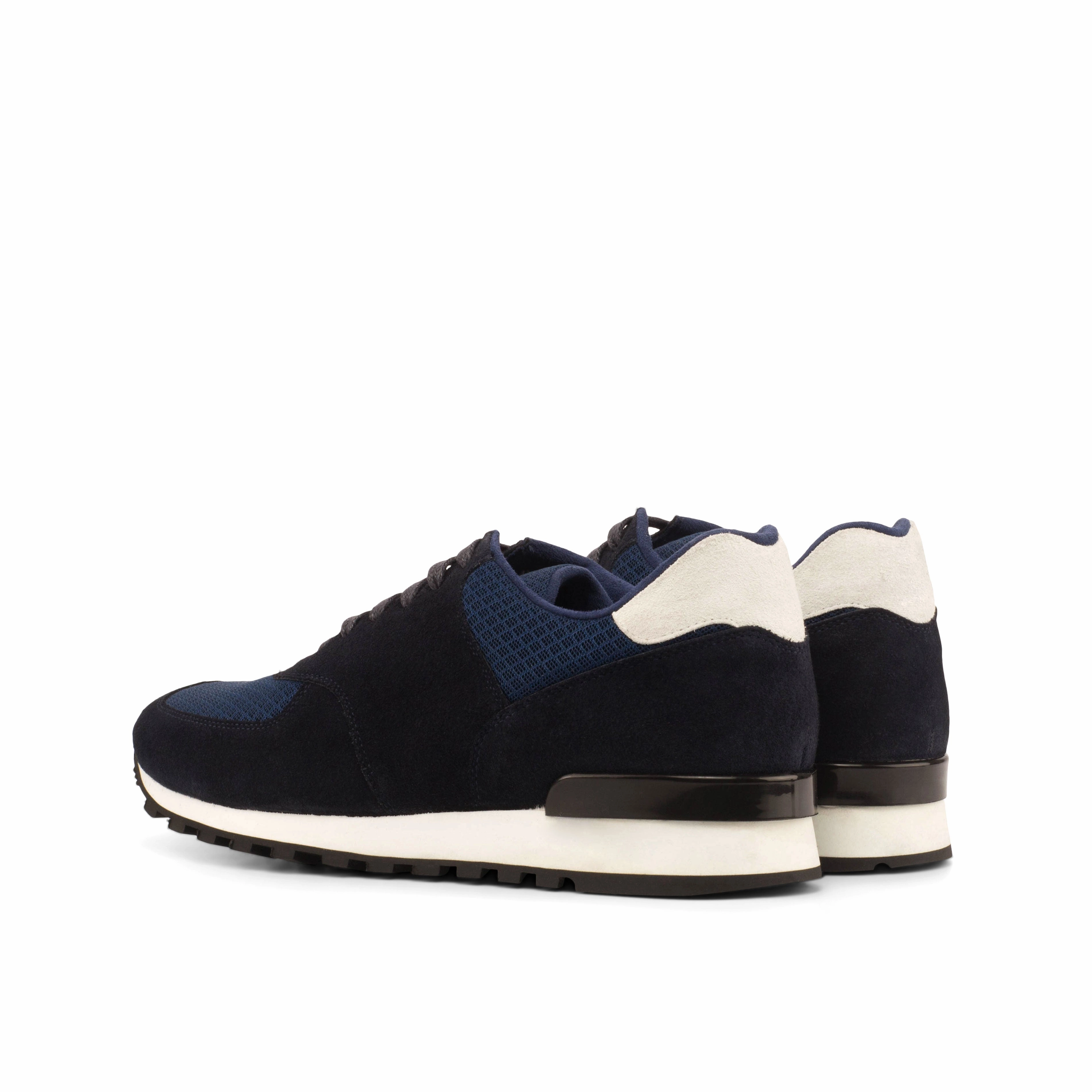Navy Suede & Mesh Jogger Sneakers Easy Rider Vintage Sneakers
