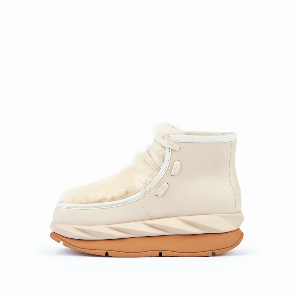 MELLOW WABOO CREAM High Cut Ankle Boots