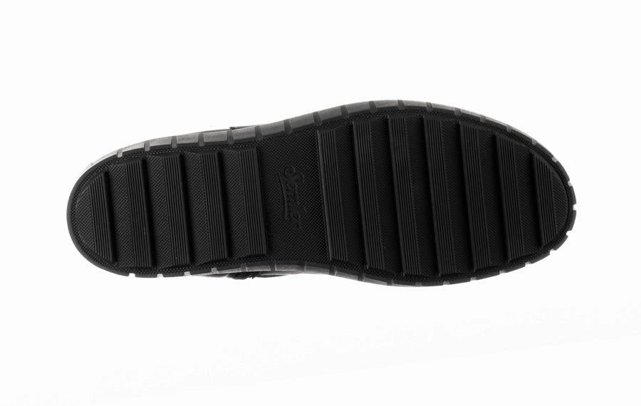 Sem Missy Black Heeled Cowboy Ankle Boots With Pieces