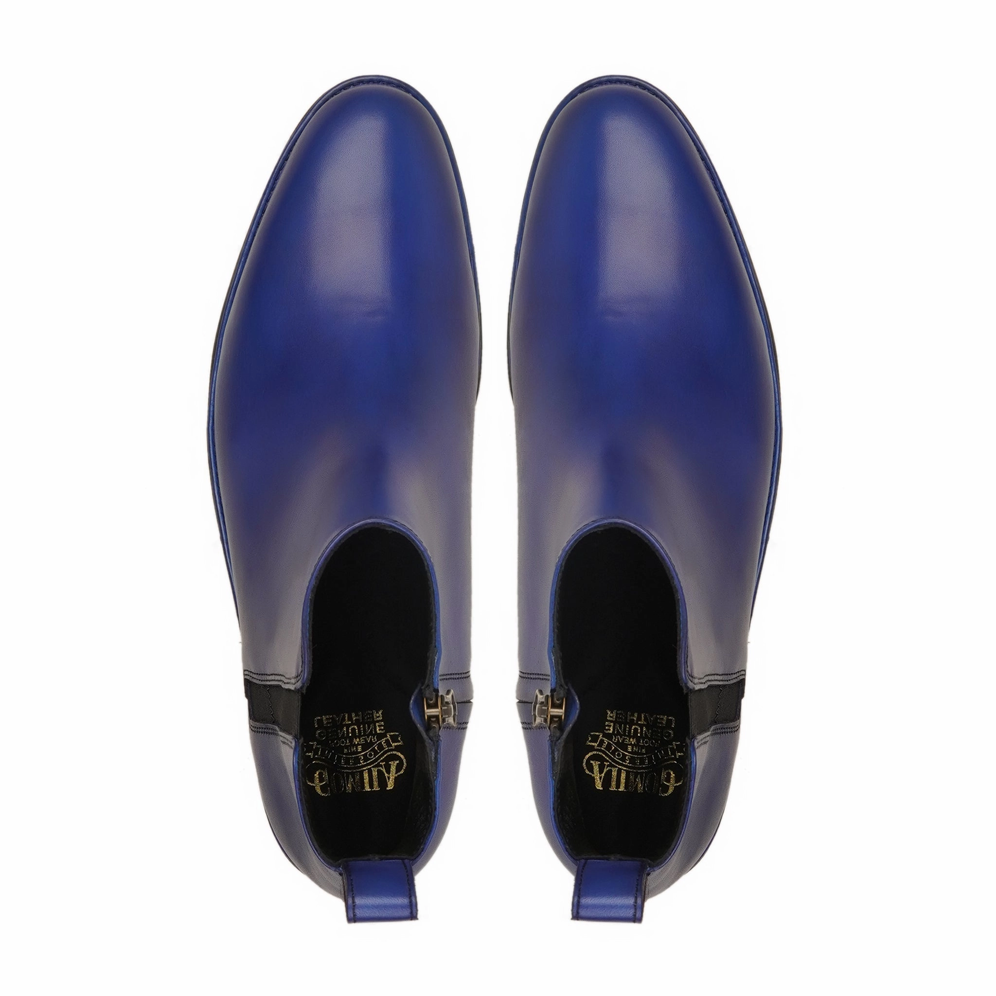 Sentil - Men's Blue Calf Leather Chelsea Boot Tate Chelsea Boots