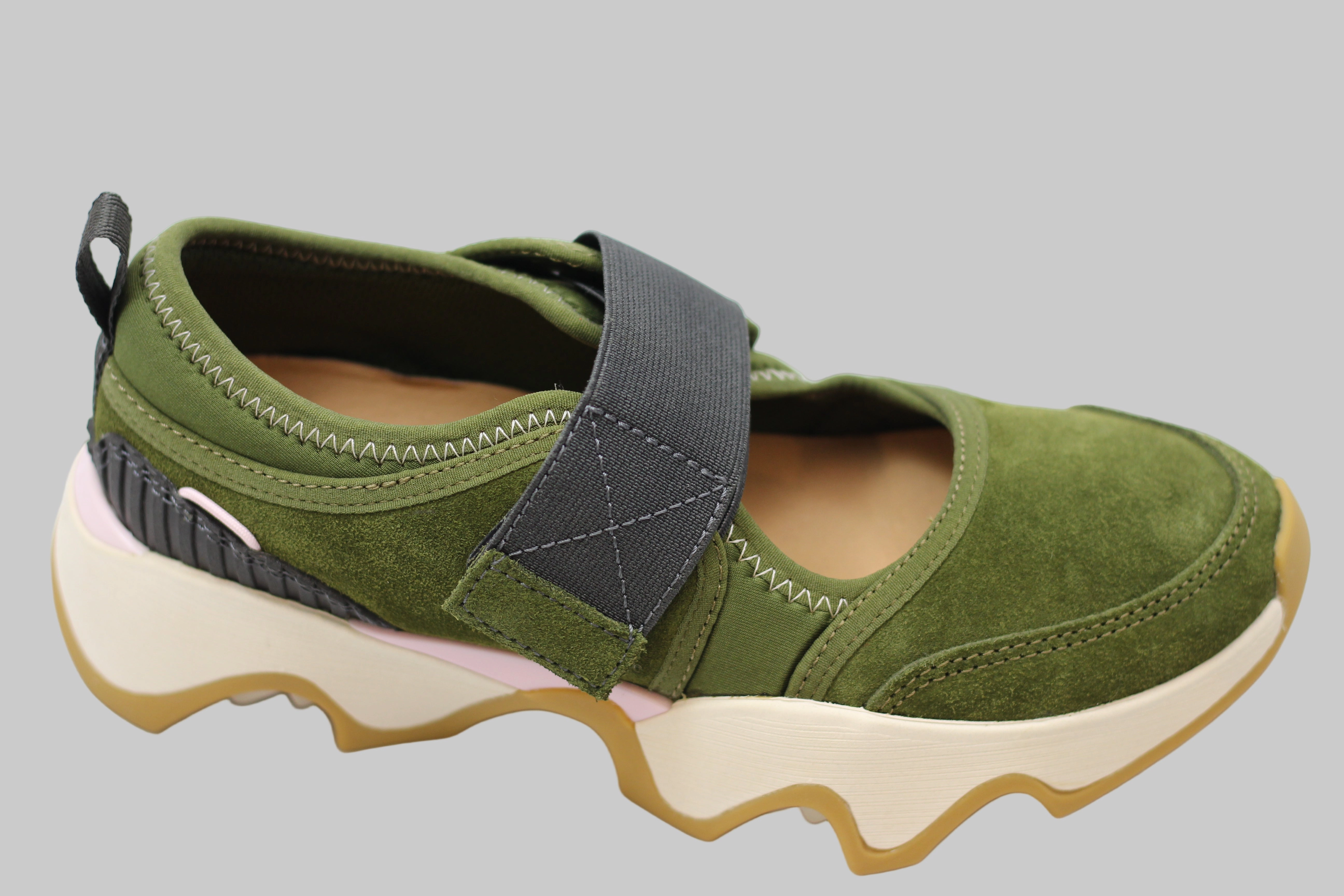 Propet Preferred Mary Jane Shoes Women's Kinetic Impact Mary Jane - Green Suede/Mesh