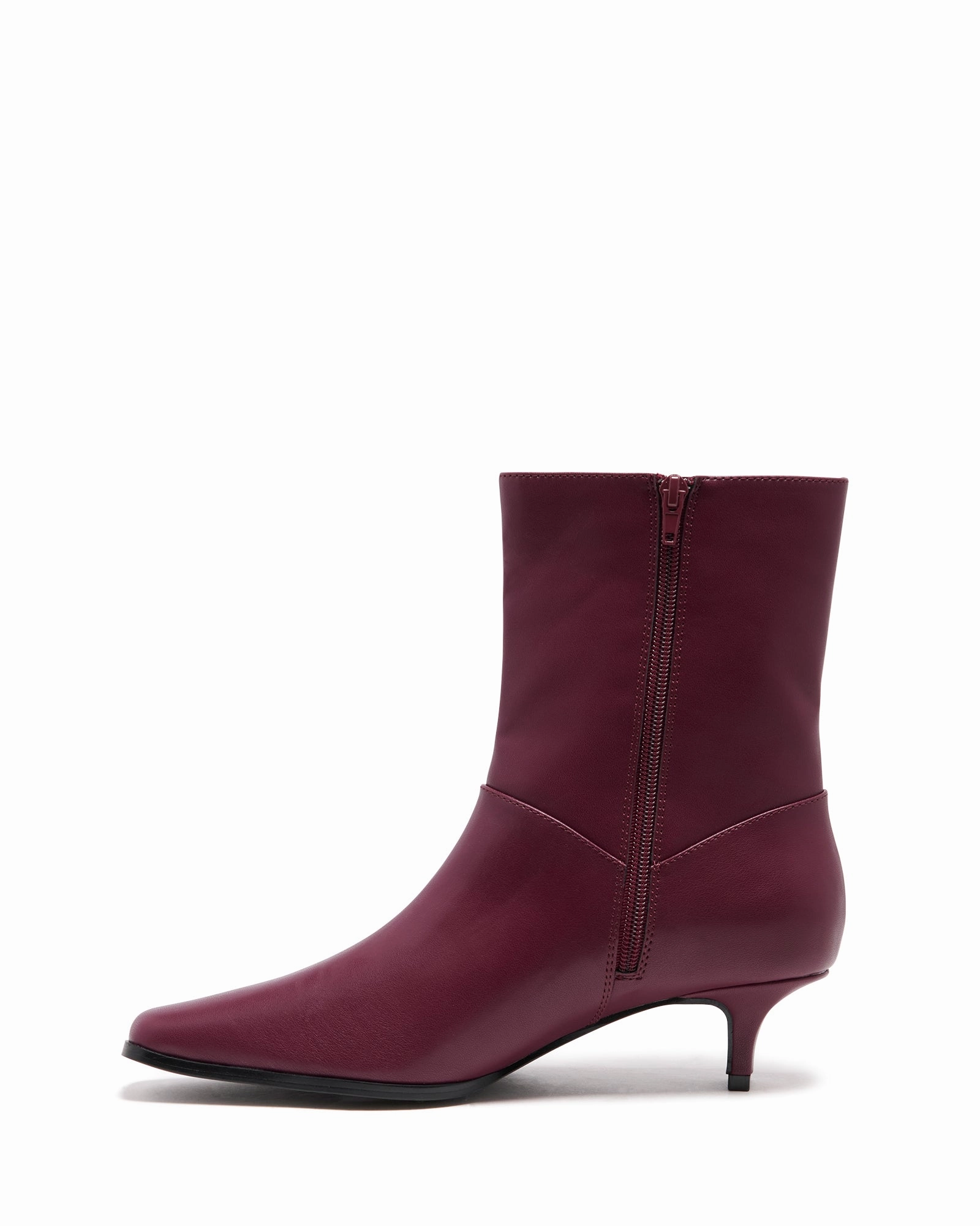 Pointed Toe Kitten Heel Ankle Boots Shade Ankle Boot Bordeaux