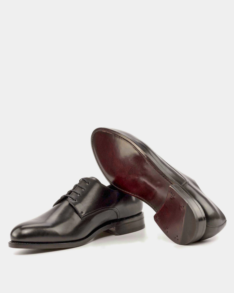 Grey Lace Up Shoes Marco Derby in Black