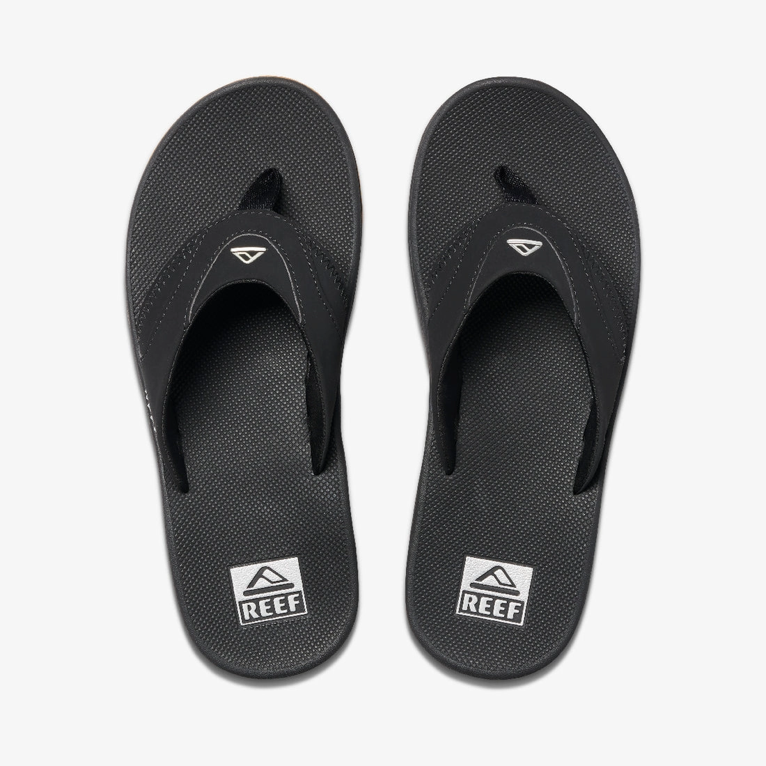 REEF Fanning Sandal-Black/Silver Sandals Resprt