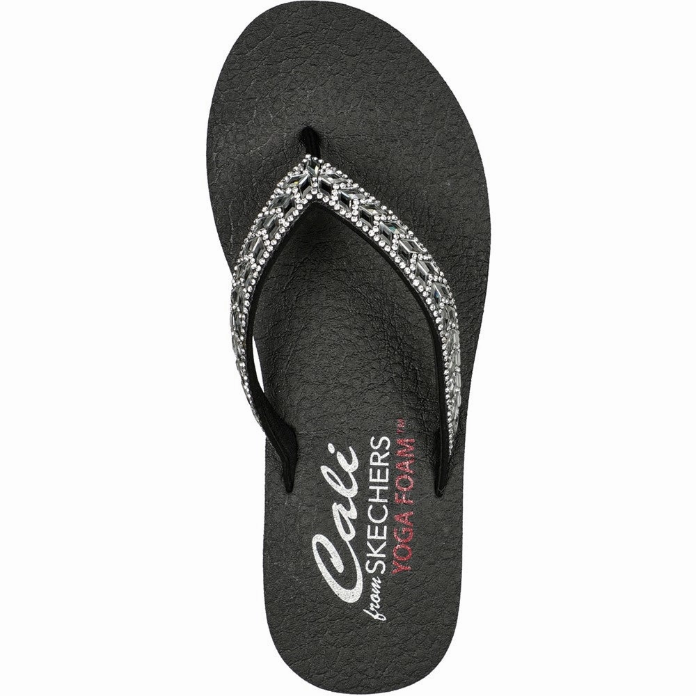 Skechers Meditation - Clear Waters Sandal Glitter Jelly Flip Flops