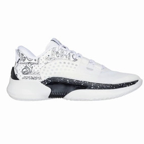 Skechers Men's 251055 Snoop Dogg: SKX Resagrip - Boss Treatment Low White Black Casual Basketball Shoes Joker Basketball Shoes