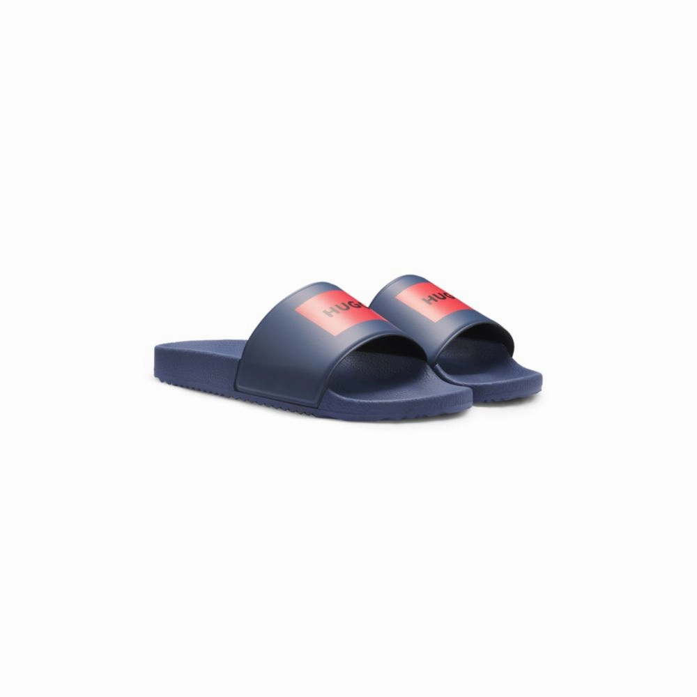 Fleece Slippers Slides with logo strap
