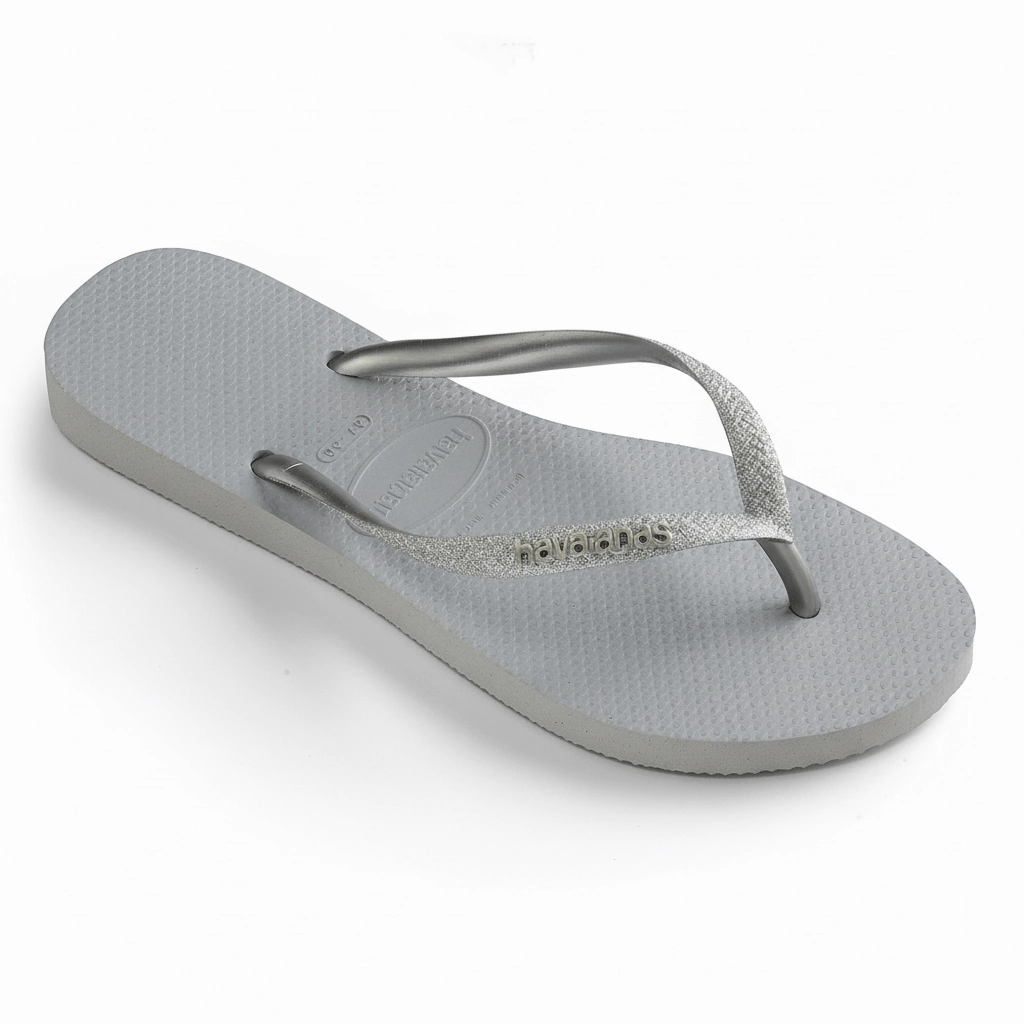 Shape Up Flip Flops Havaianas Kids Slim Glitter Steel Grey (3536-3738)