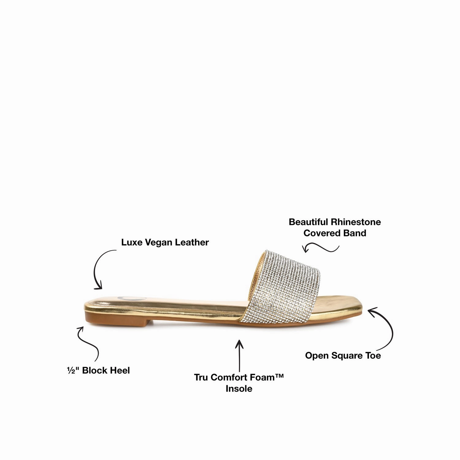 GRAYCE SLIDE SANDALS IN GLITTER MATERIAL Seal Tasman Slippers