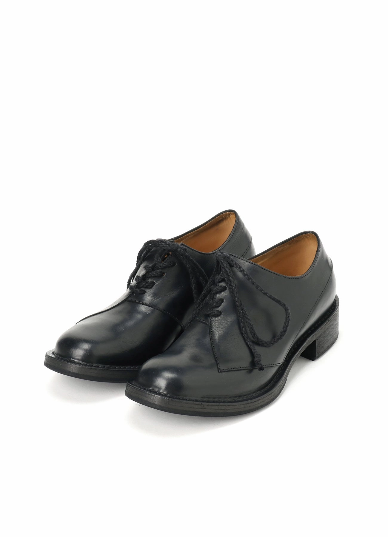 Shoes That Lace Up By Themselves TUMBLED COWHIDE LEATHER DERBY SHOES