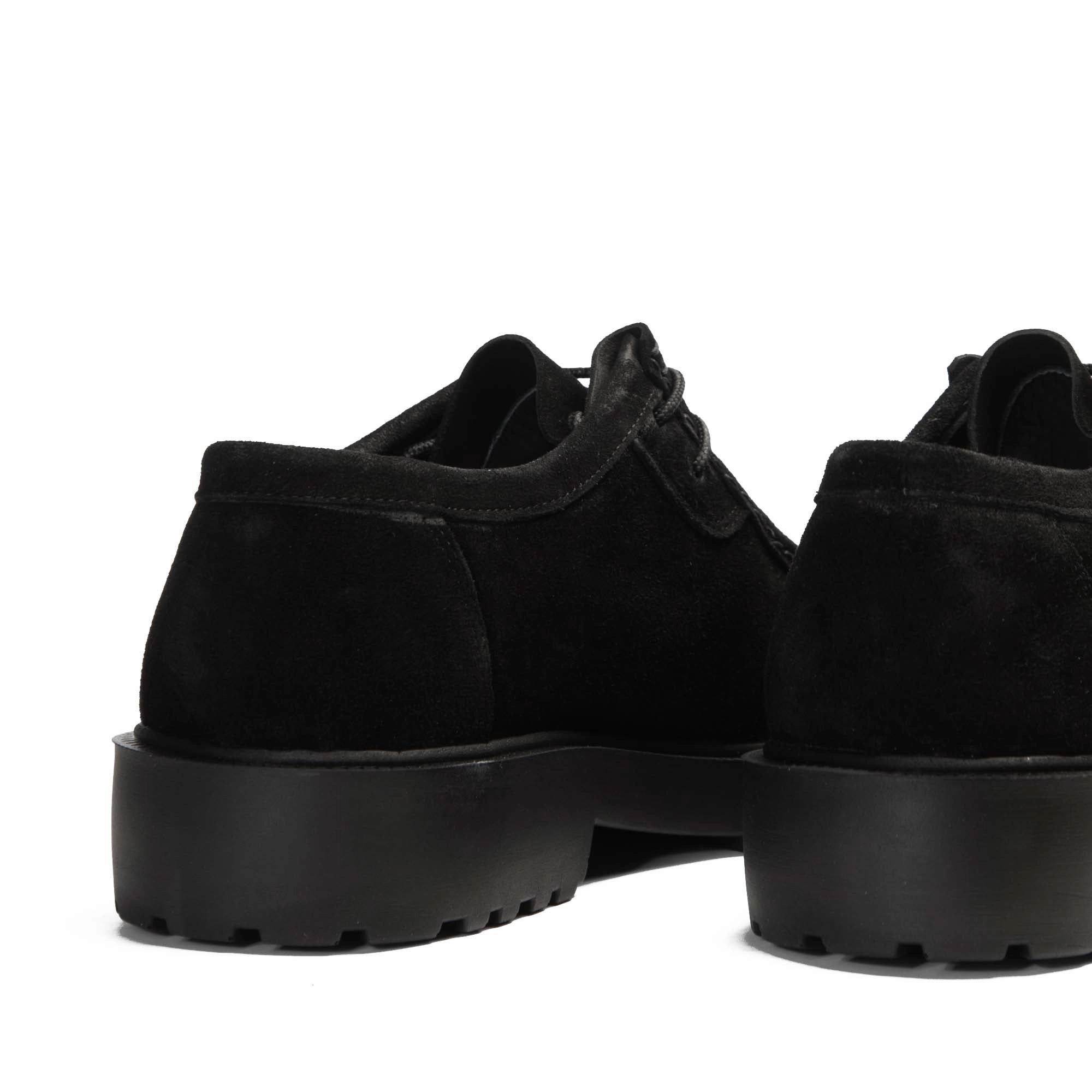 Brio Genuine Suede Shadow Walker -BLACK Lace-up Buckle Derby Shoe