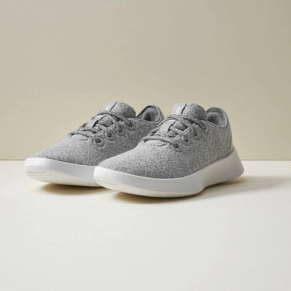 Made In America Running Shoes Allbirds Wool Runners Go - Medium Grey (Blizzard Sole)