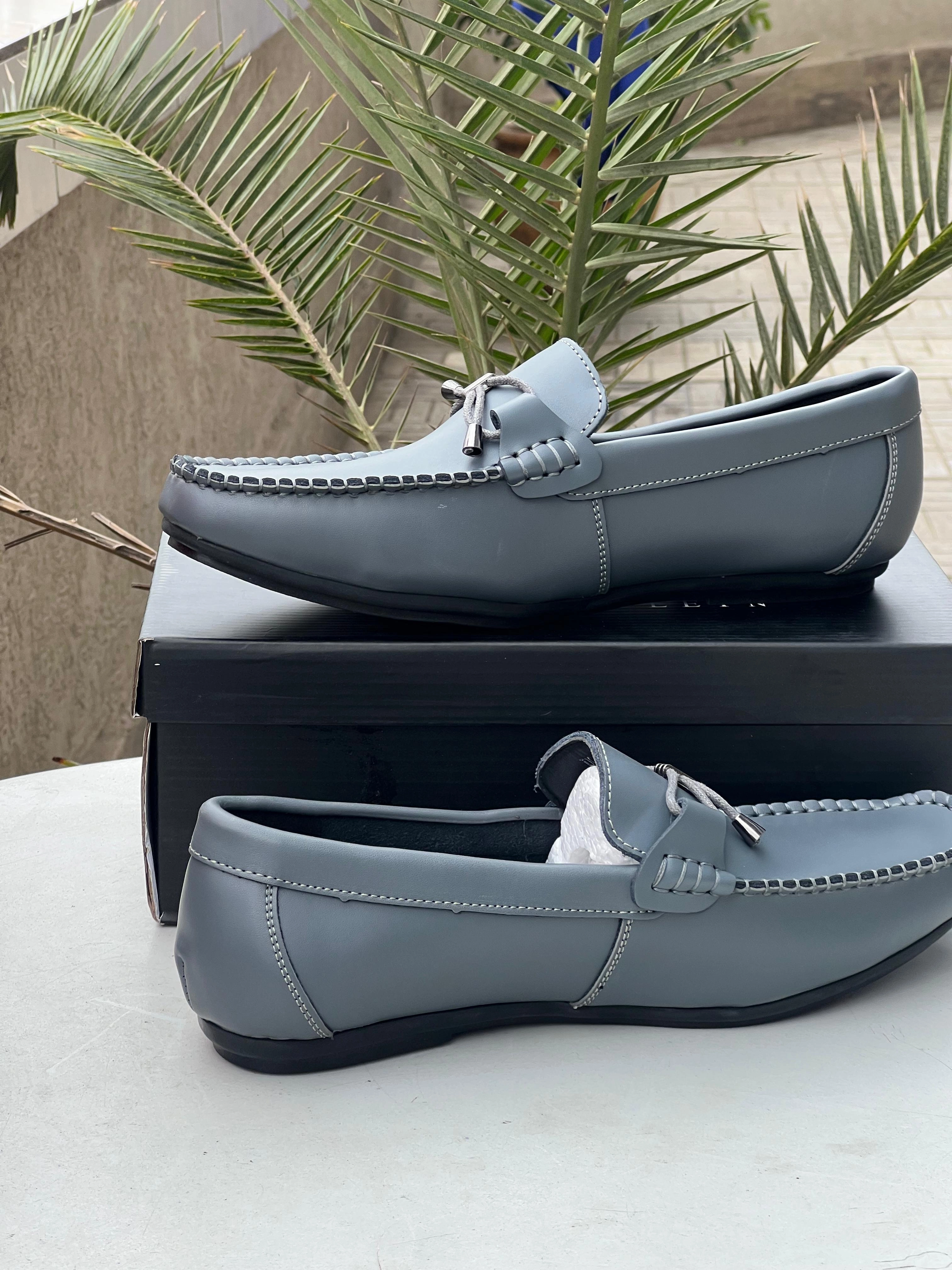 Rene Caovilla Loafers Mens Polo  Loafers  Grey with Tassel Detailing