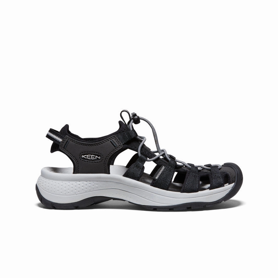 Women's Astoria West Sandal  |  Black/Grey Trail Running Shoes For Wide Feet