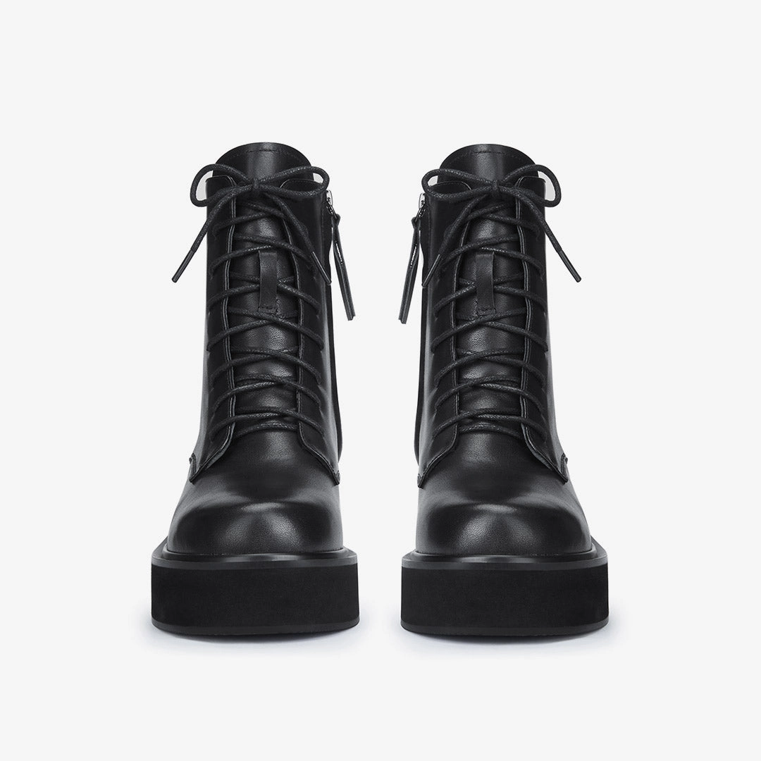 *TERRY - lace up flatform boot Ankle Boots In Leather