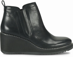 Sofft Women's Emeree Ankle Leather Boots - Black Chaser Erin Flat Heel Chelsea Boots