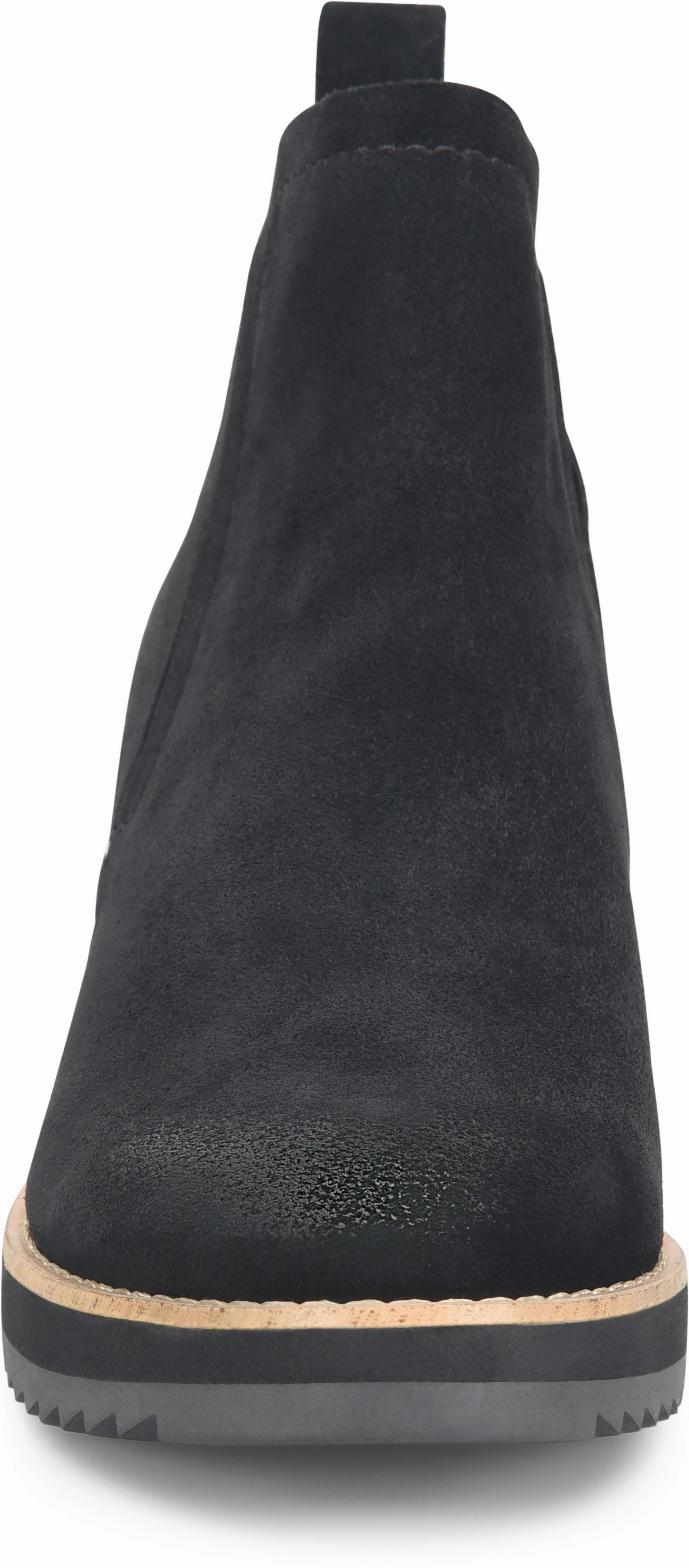 Sofft Women's Emeree Ankle Leather Boots - Black Suede Chelsea Boots With Wide Toe Box