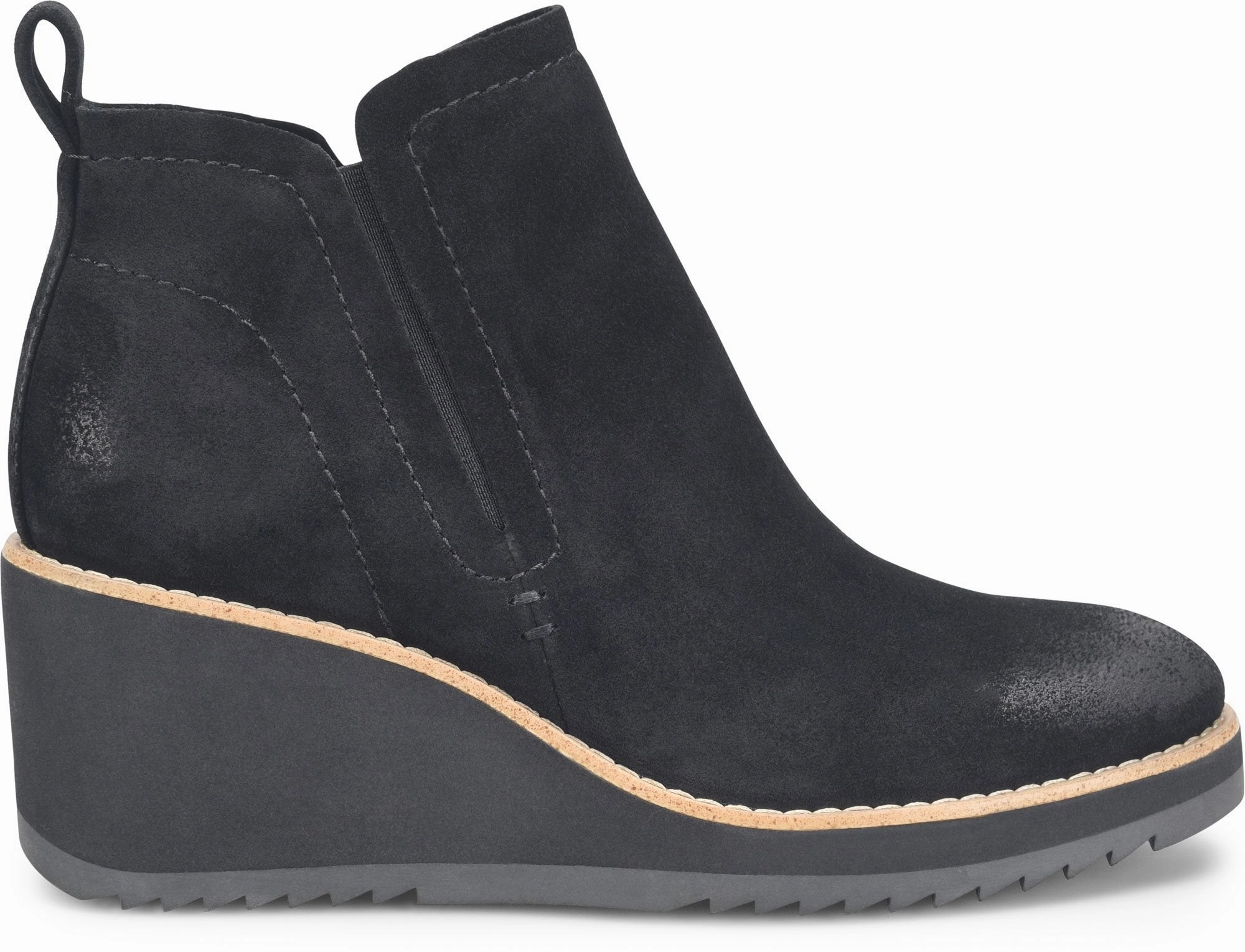 Kanye Chelsea Boots Sofft Women's Emeree Ankle Leather Boots - Black Suede