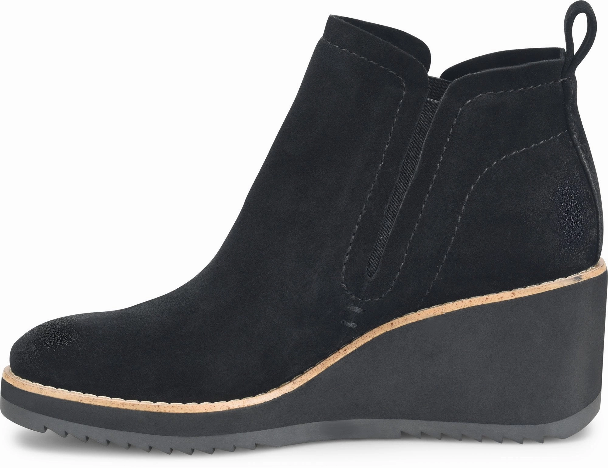 New Rock Chelsea Boots Sofft Women's Emeree Ankle Leather Boots - Black Suede