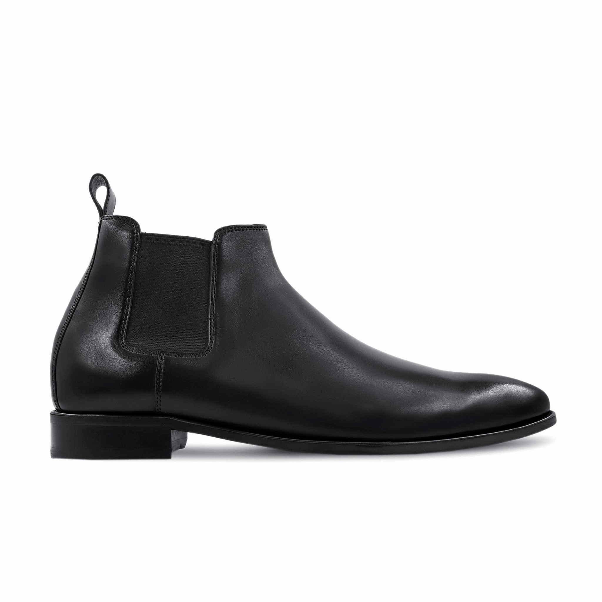 Pluto - Men's Black Calf Lether Chelsea Boot Dressy Chelsea Boots