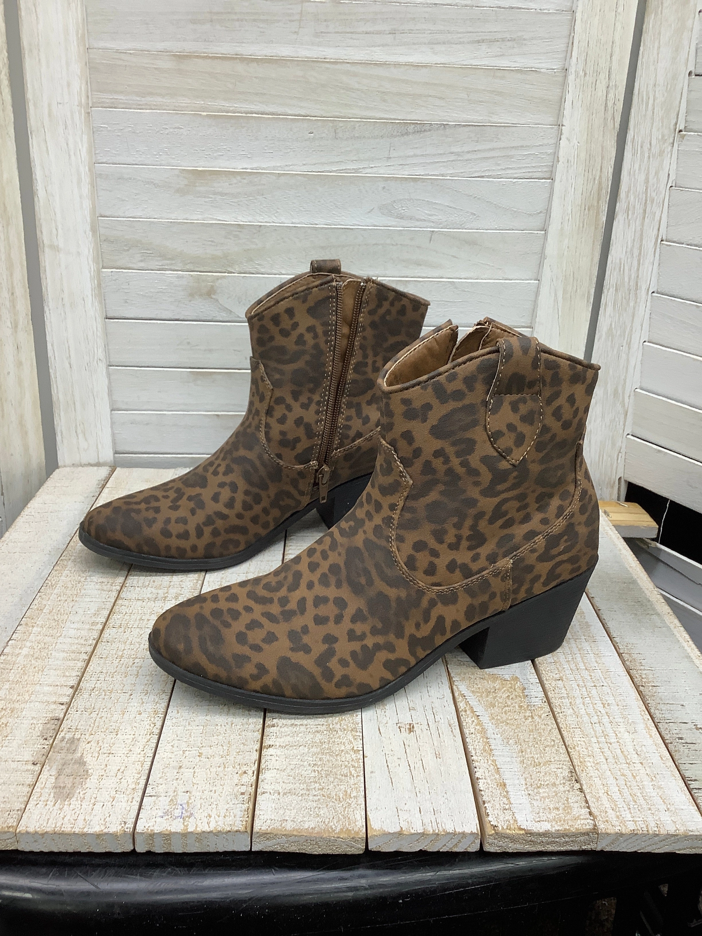 Buckle Ankle Boots Cut Out Boots Ankle Heels By True Craft  Size: 8