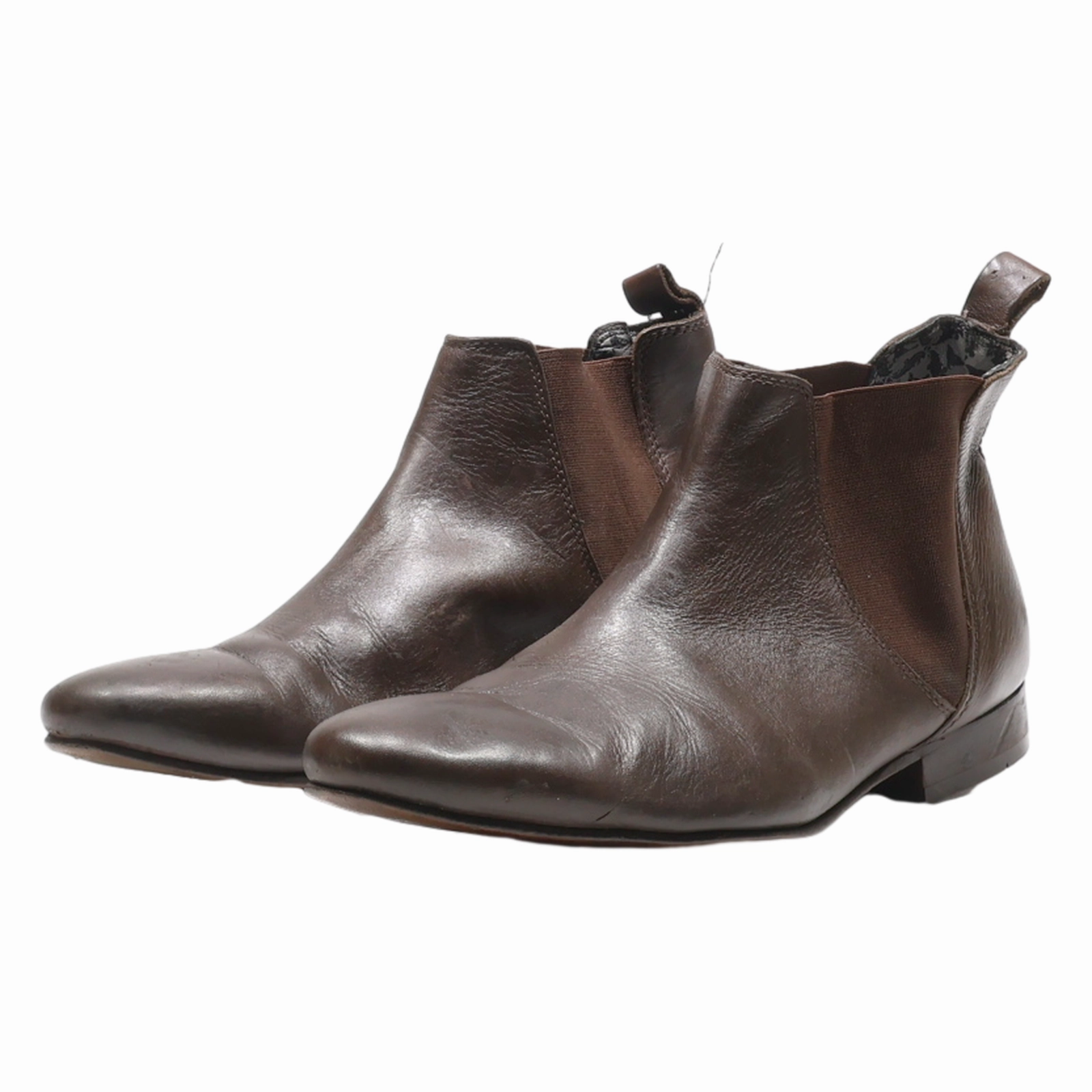 Cheap Heeled Chelsea Boots SOLE Chelsea Boots Brown Leather Mens UK 8