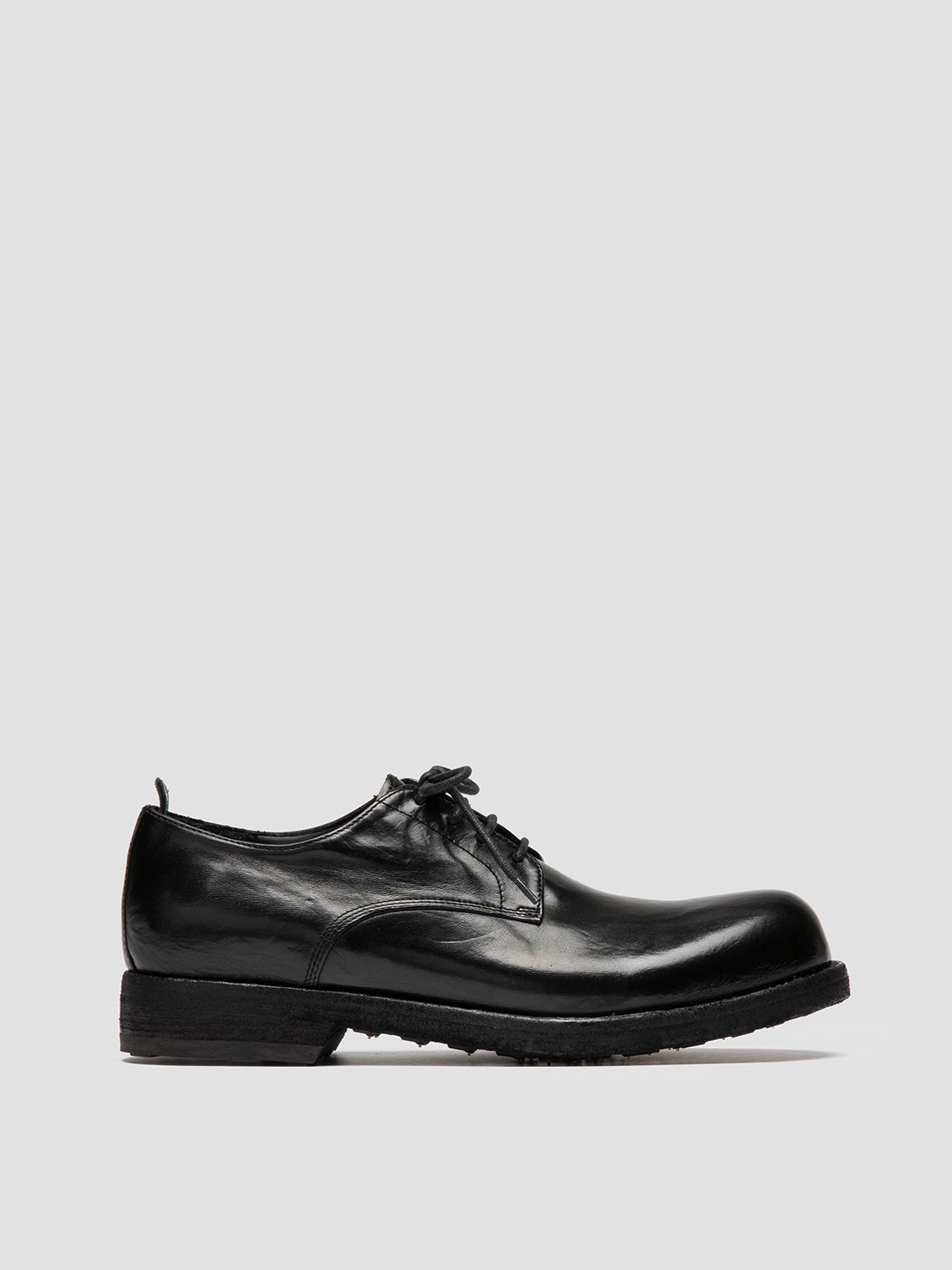 Leather Oxford Lace Up Shoes BULLA DD 101 - Black Leather Derby Shoes
