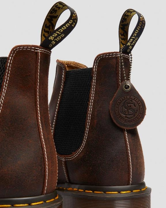 Chelsea Boots Inspo Dr. Martens 2976 Made In England Wax Commander Chelsea Boots Brown - Mens