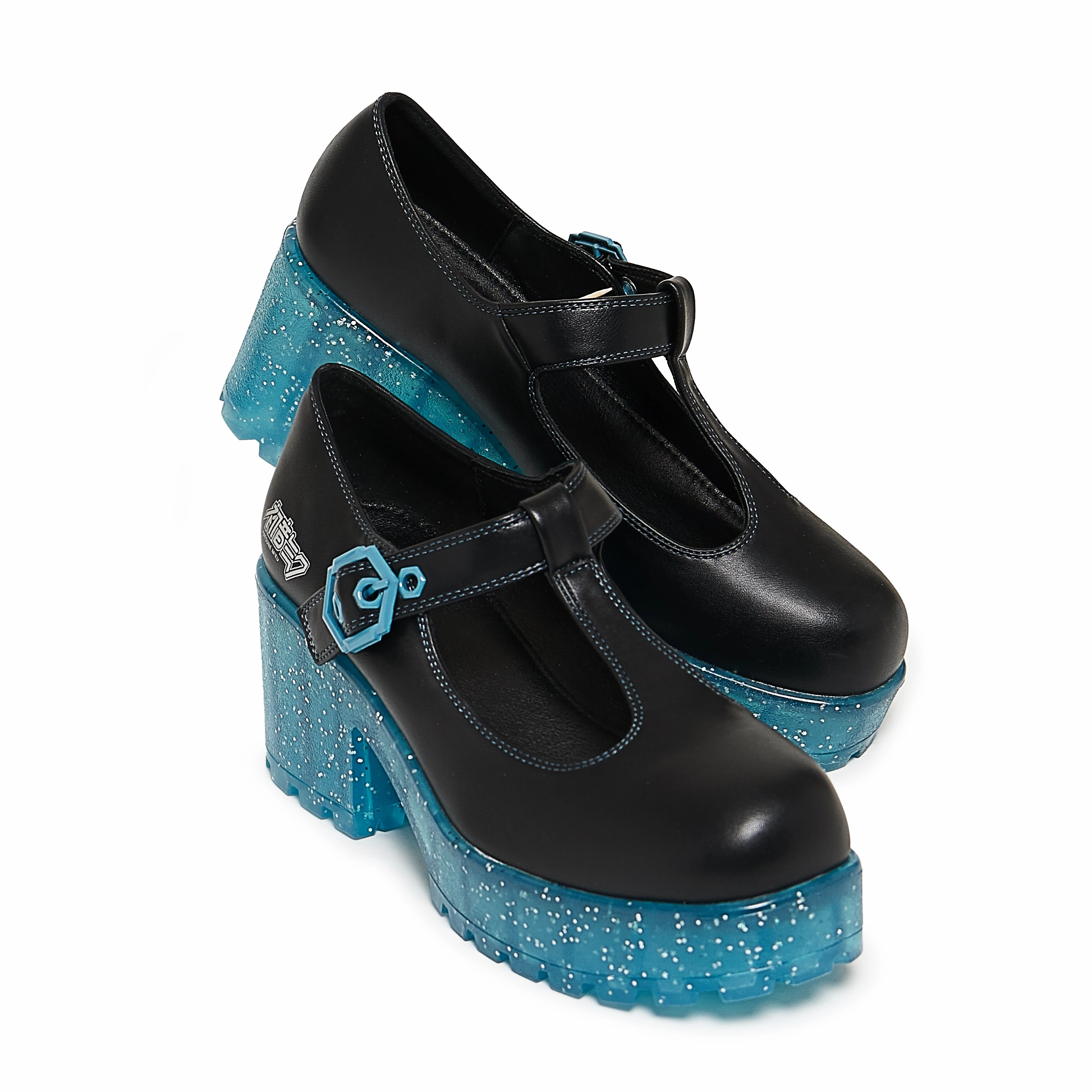 Near Futures Glitter Miku Mary Janes - Black Mary Jane Shoes Repetto
