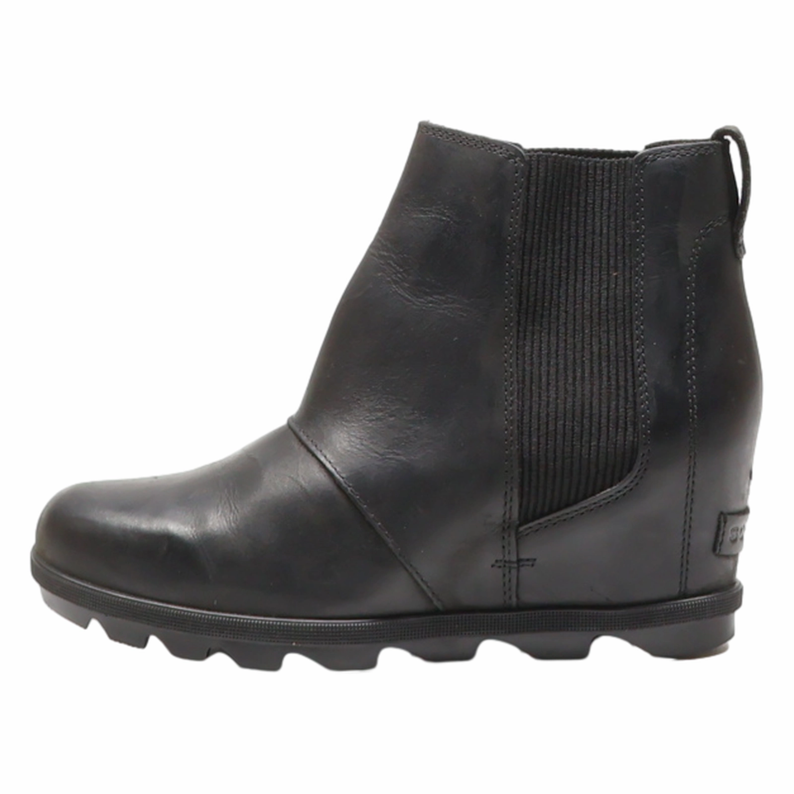 SOREL Chelsea Boots Black Leather Womens UK 7.5 Worn In Chelsea Boots