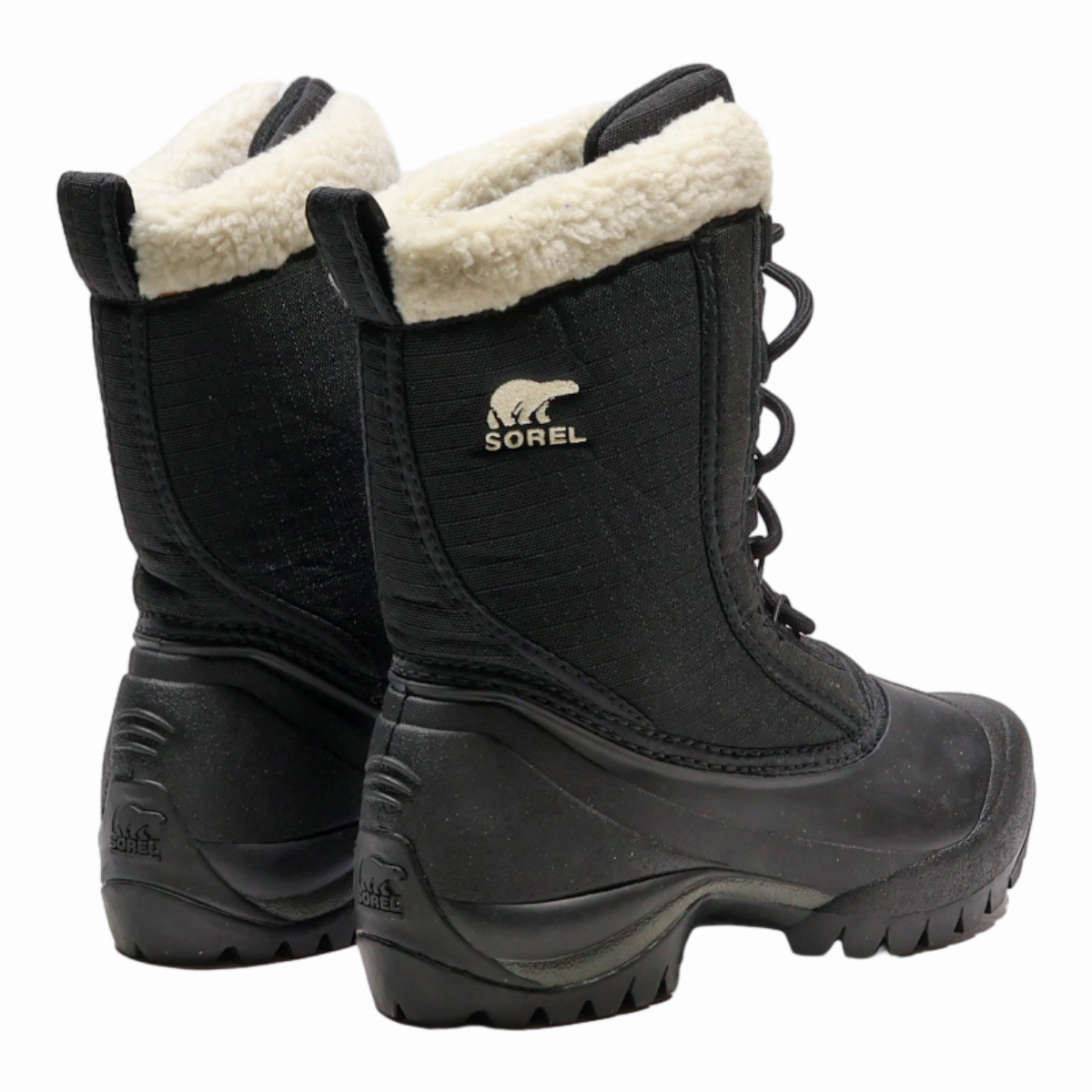SOREL Snow Boots Black Synthetic Womens UK 4 Best Hiking Boots For Snow And Ice