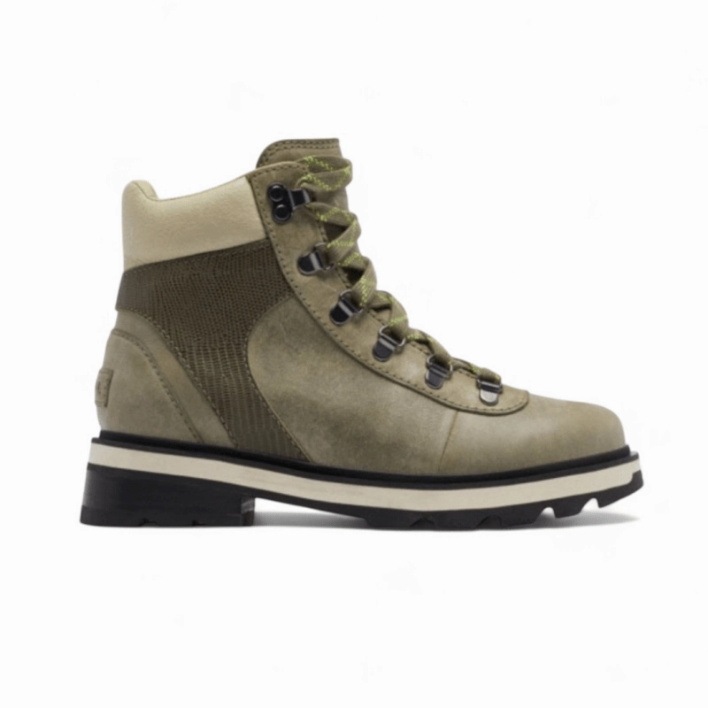 Comfortable Waterproof Shoe Sorel Women's Lennox Hiker STKD - Stone Green/Laurel Leaf