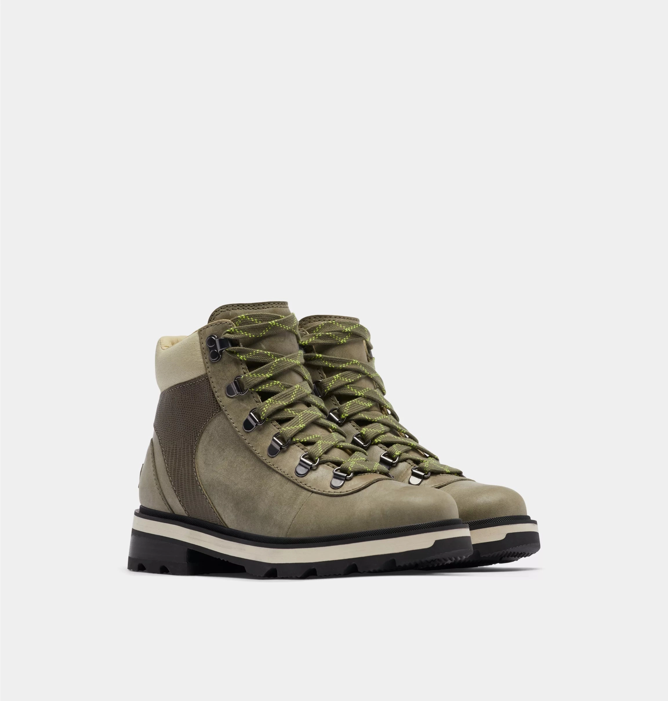 Shoes For Work Waterproof Sorel Women's Lennox Hiker STKD - Stone Green/Laurel Leaf
