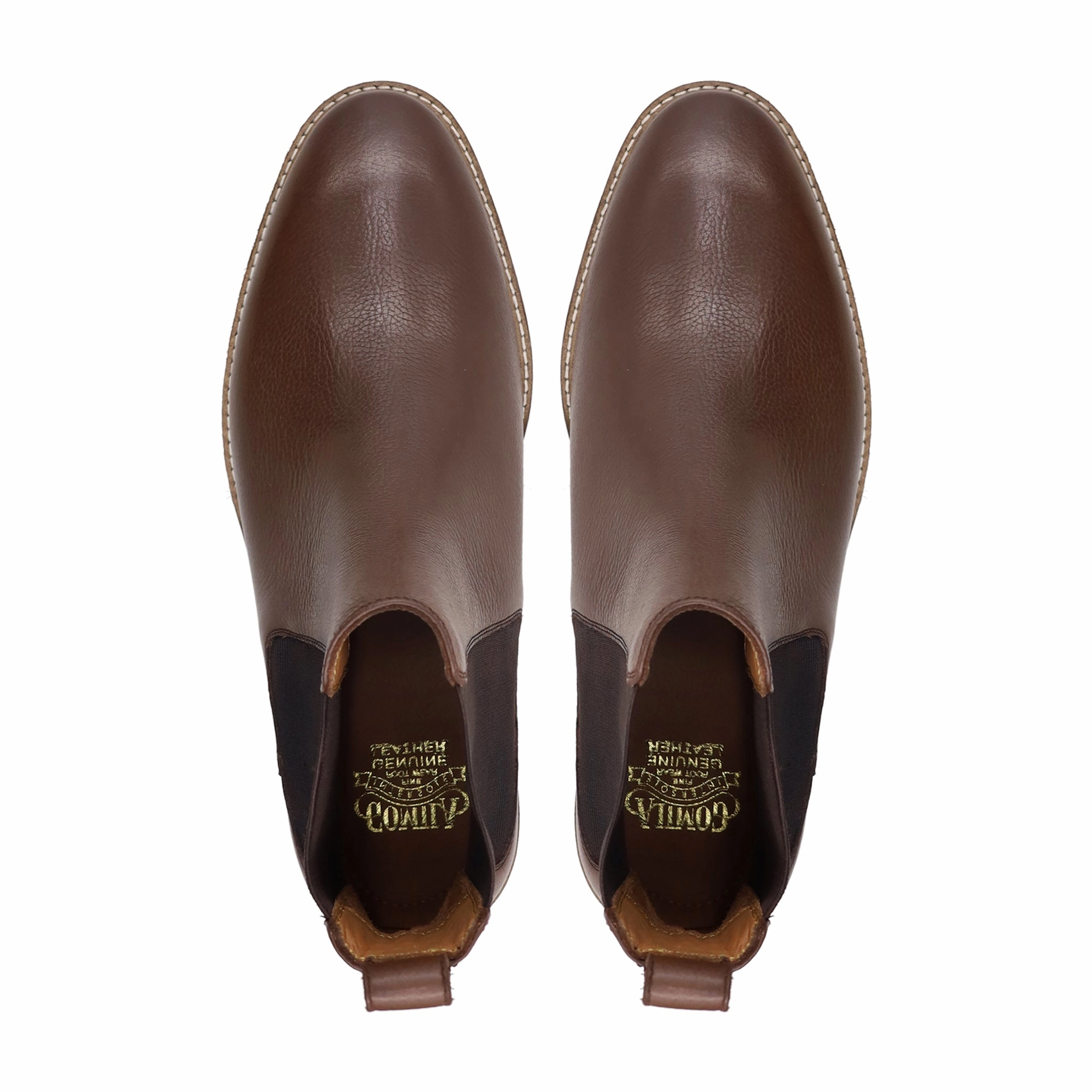 Spenser - Men's Brown Pebble Grain Leather Chelsea Boot Emu Ragoona Chelsea Boots