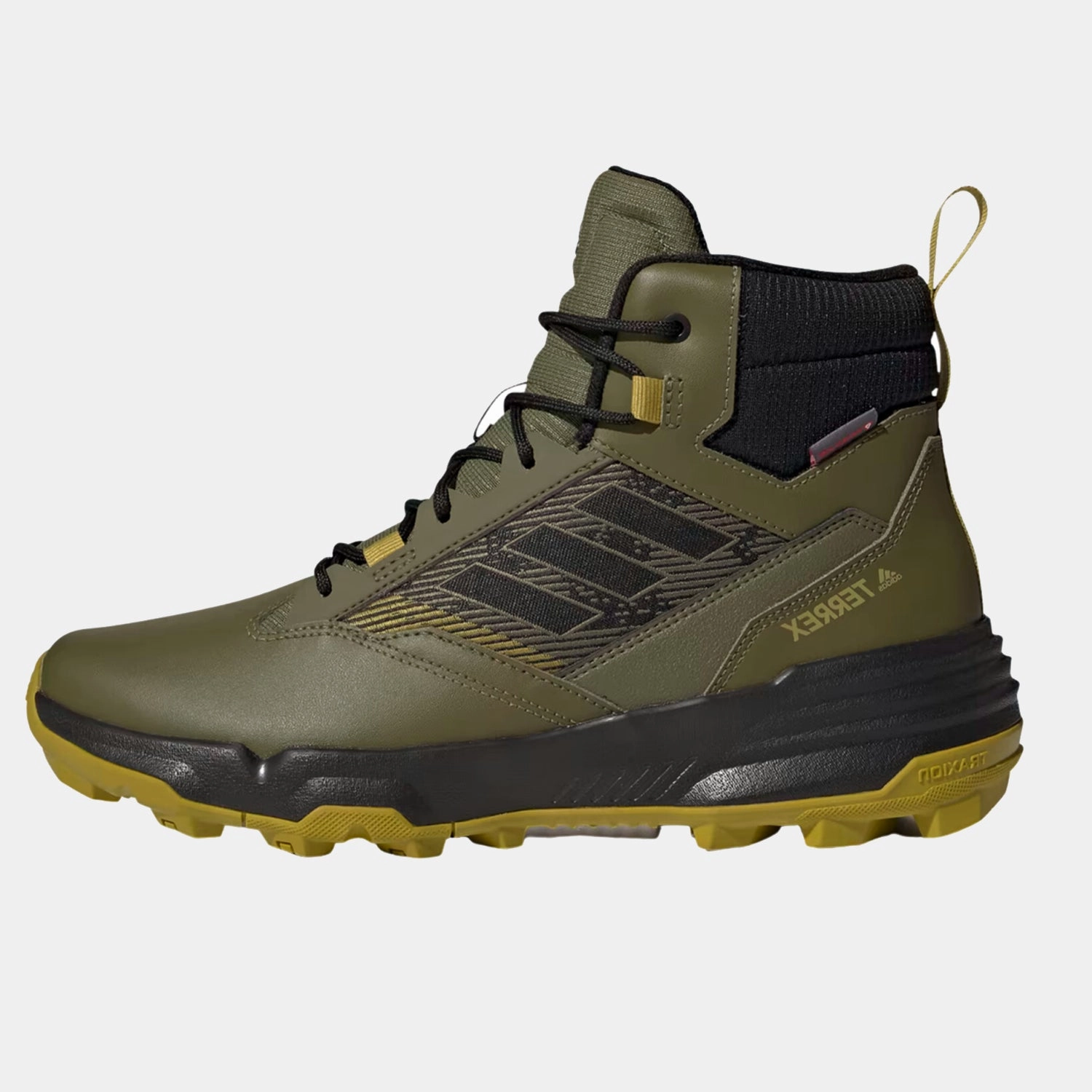 Men's Adidas Terrex Unity Leather Hiking Boots - Olive Best Hiking Boots For Rough Terrain